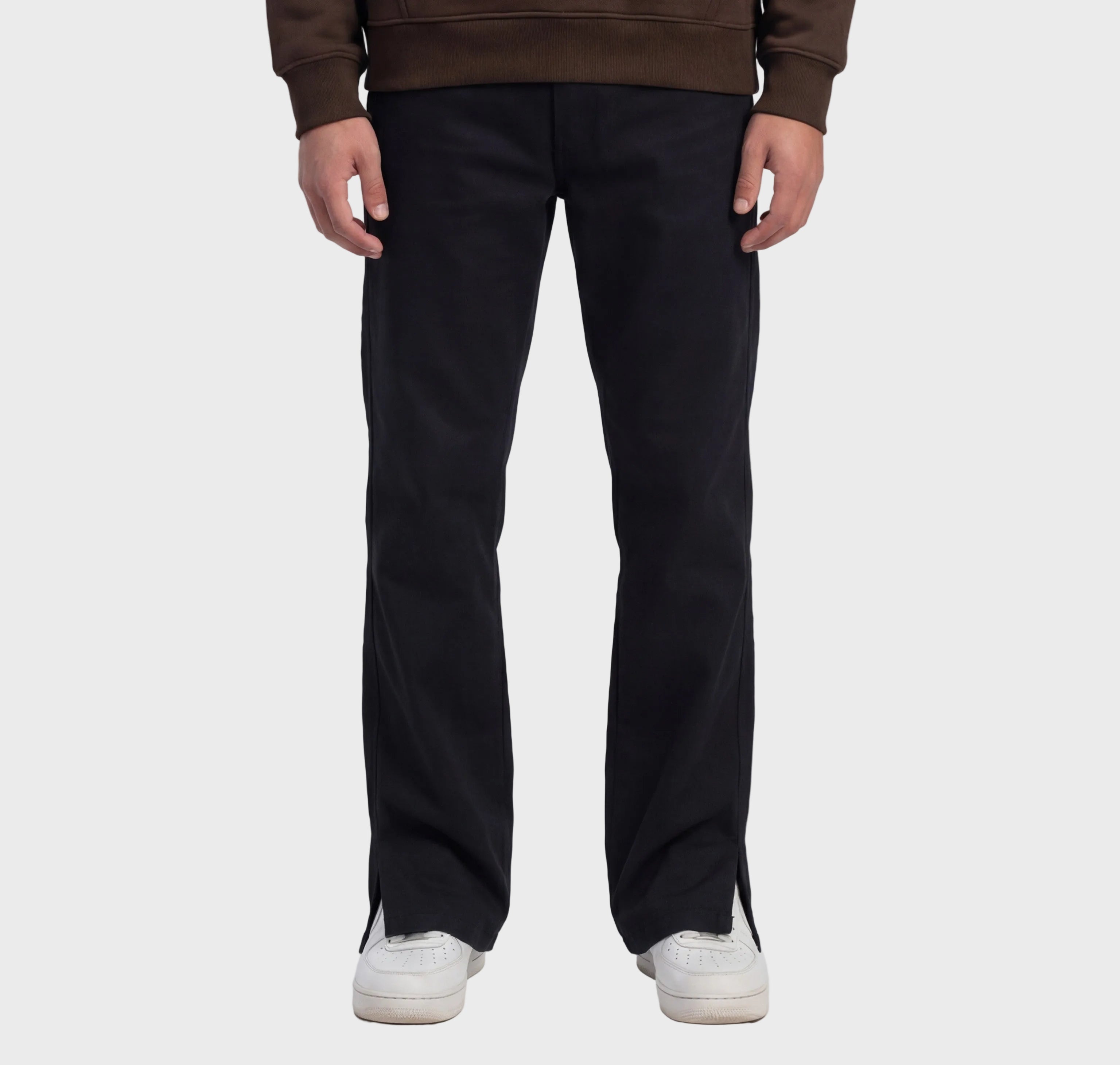 Gabardine Split Hem Pants