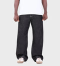 Raw Black Denim White Stitching