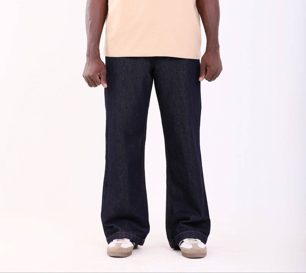 Raw Navy Denim Yellow Stitching