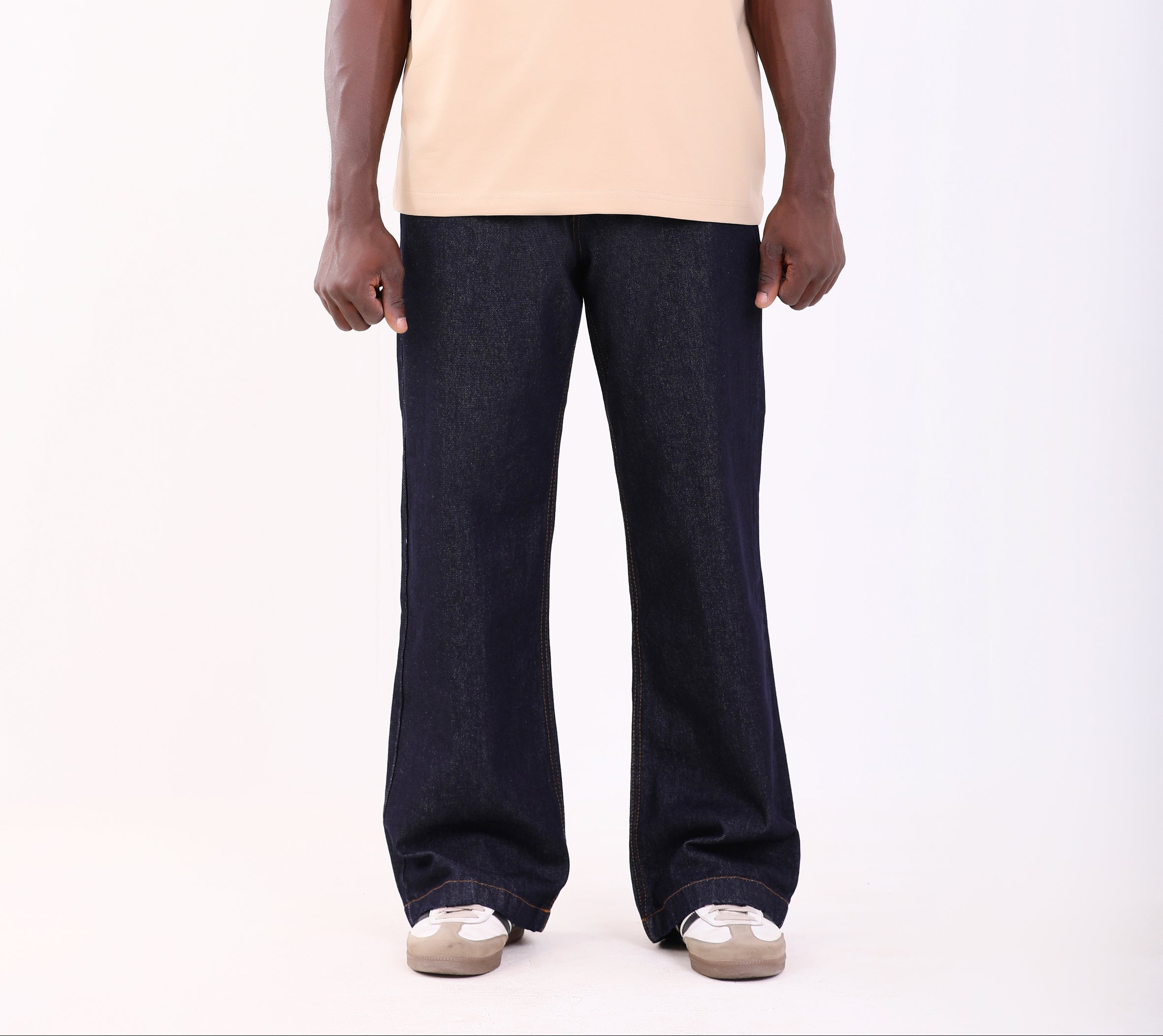 Raw Navy Denim Yellow Stitching