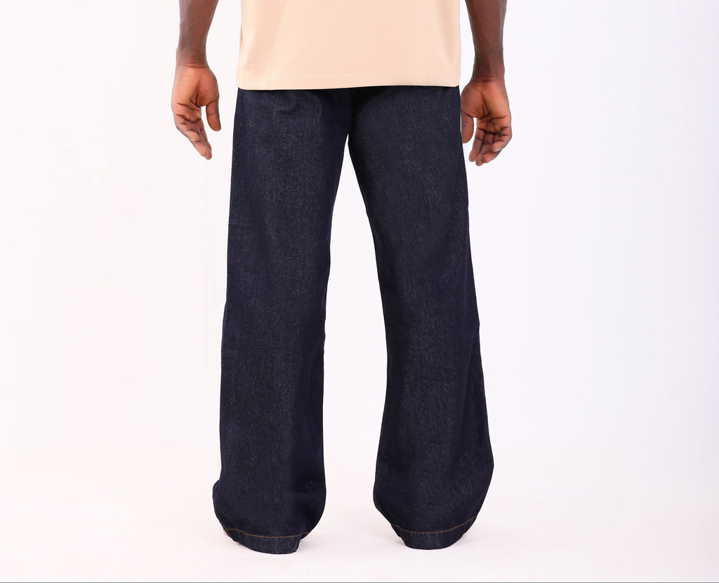 Raw Navy Denim Yellow Stitching