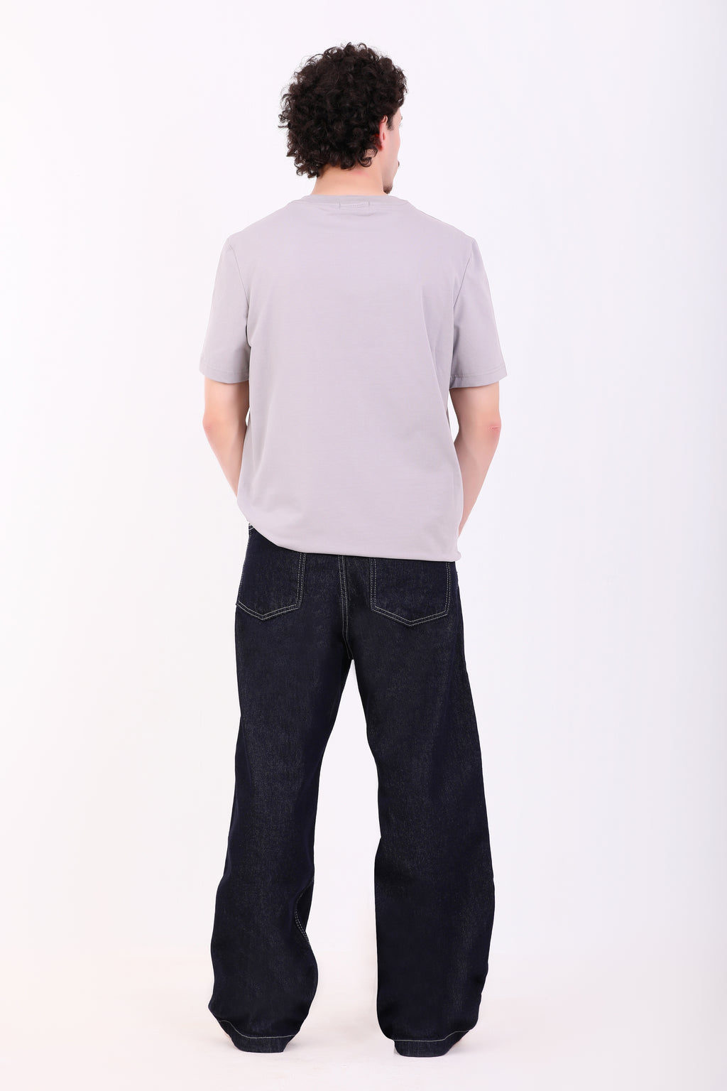 Raw Navy Denim Beige Stitching