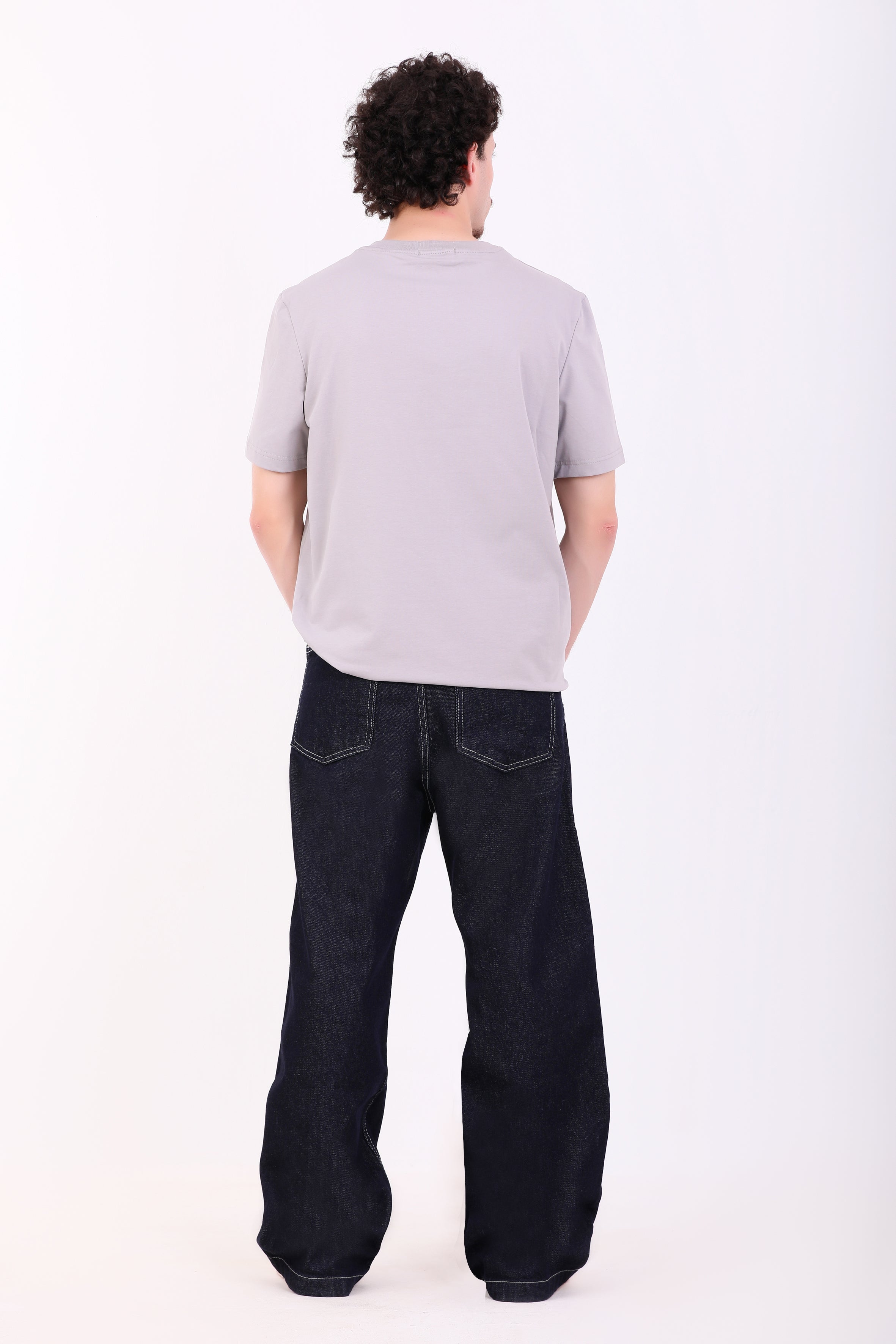 Raw Navy Denim Beige Stitching