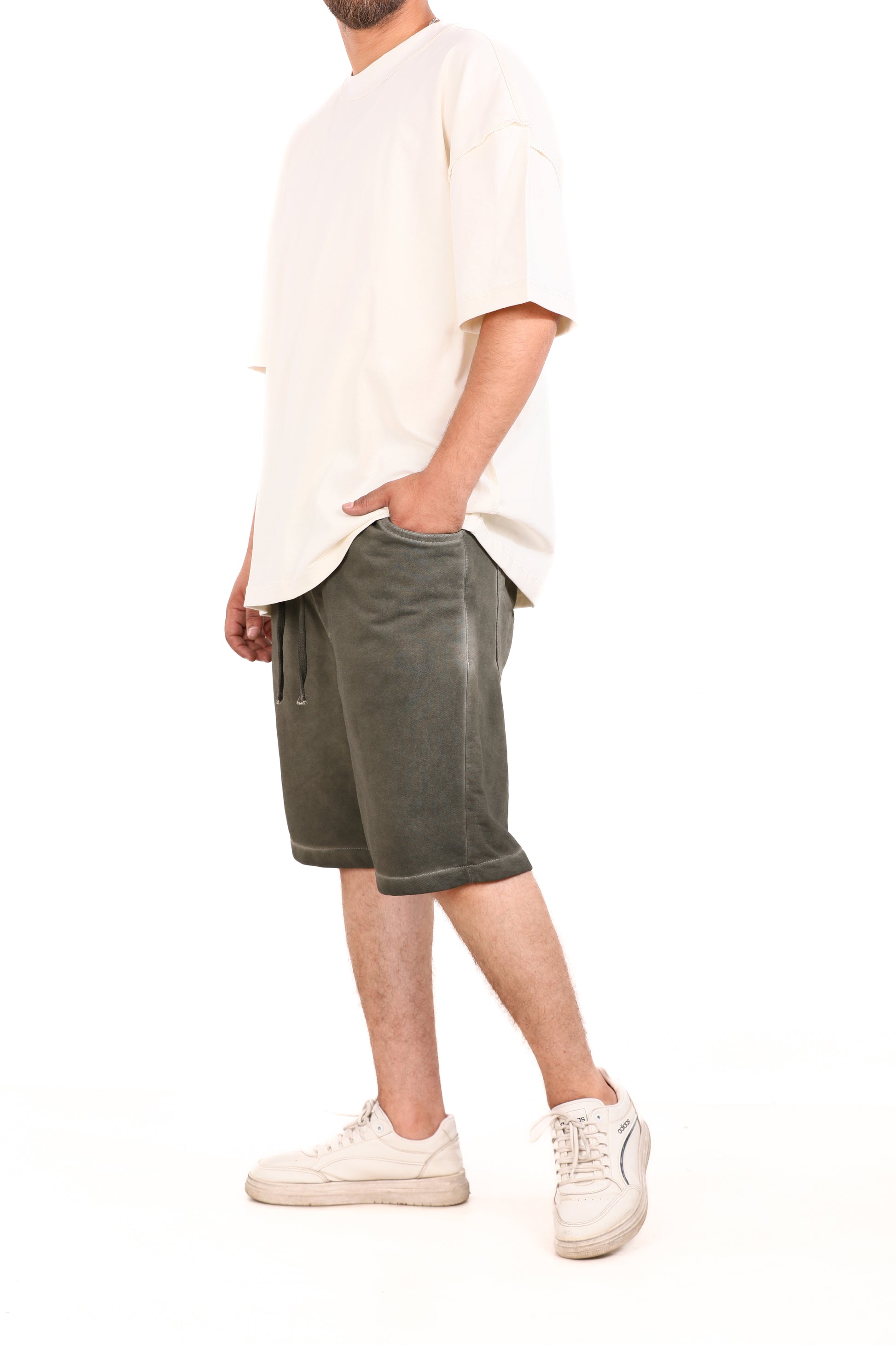 Washed Melton Shorts