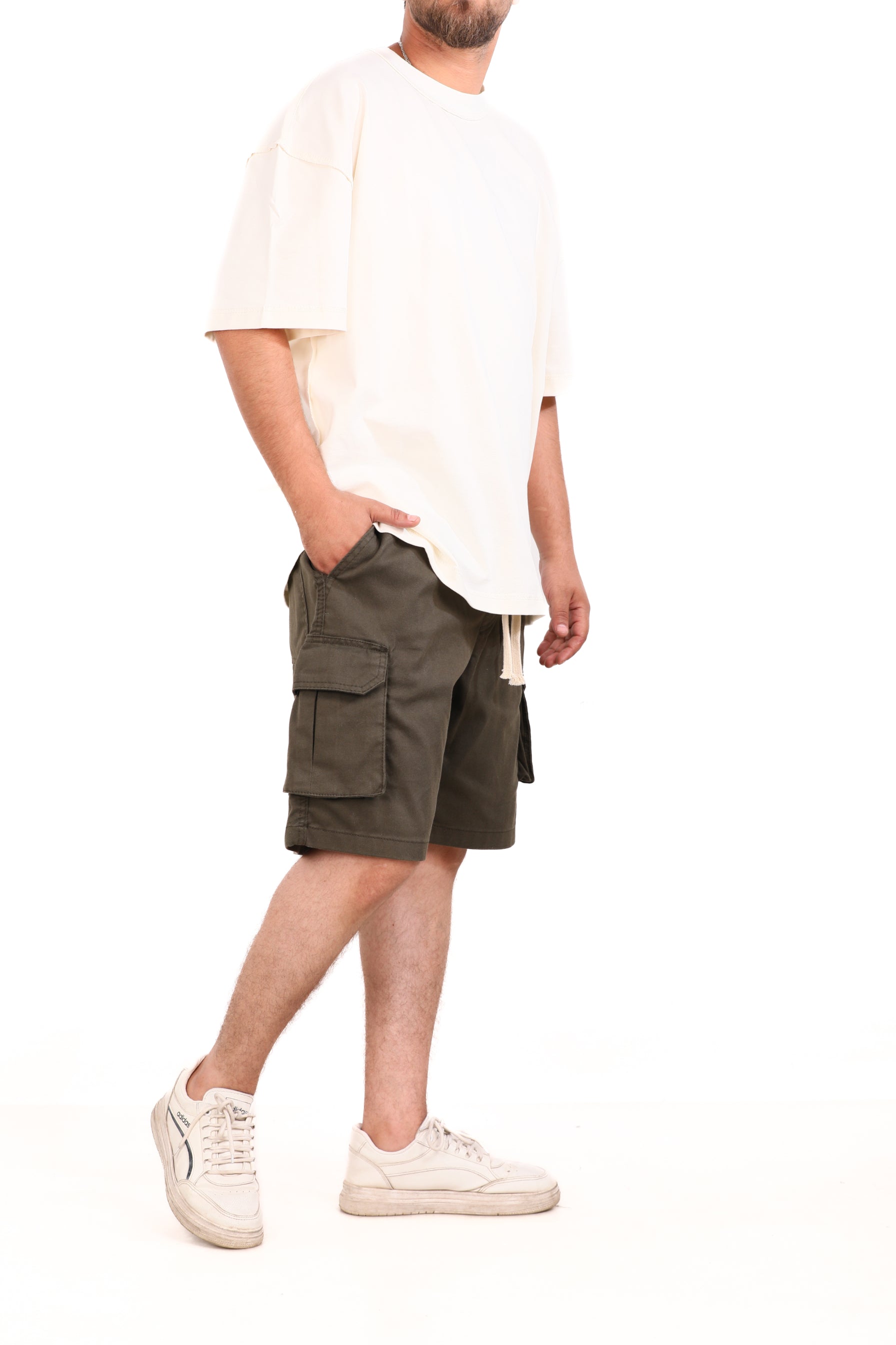 Gabardine Side Pocket Shorts