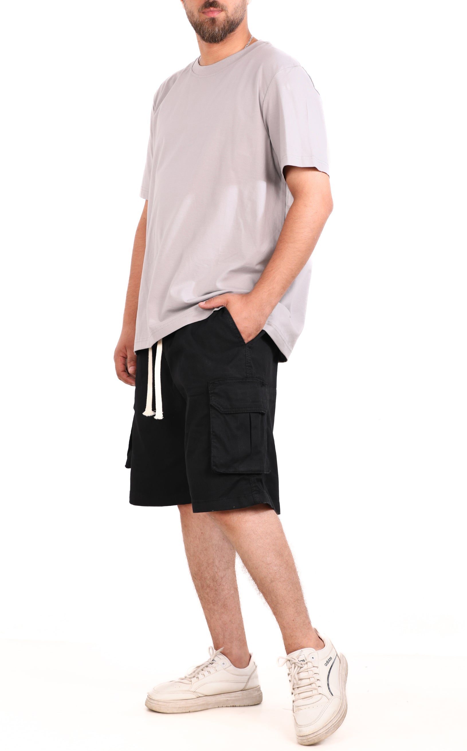 Gabardine Side Pocket Shorts