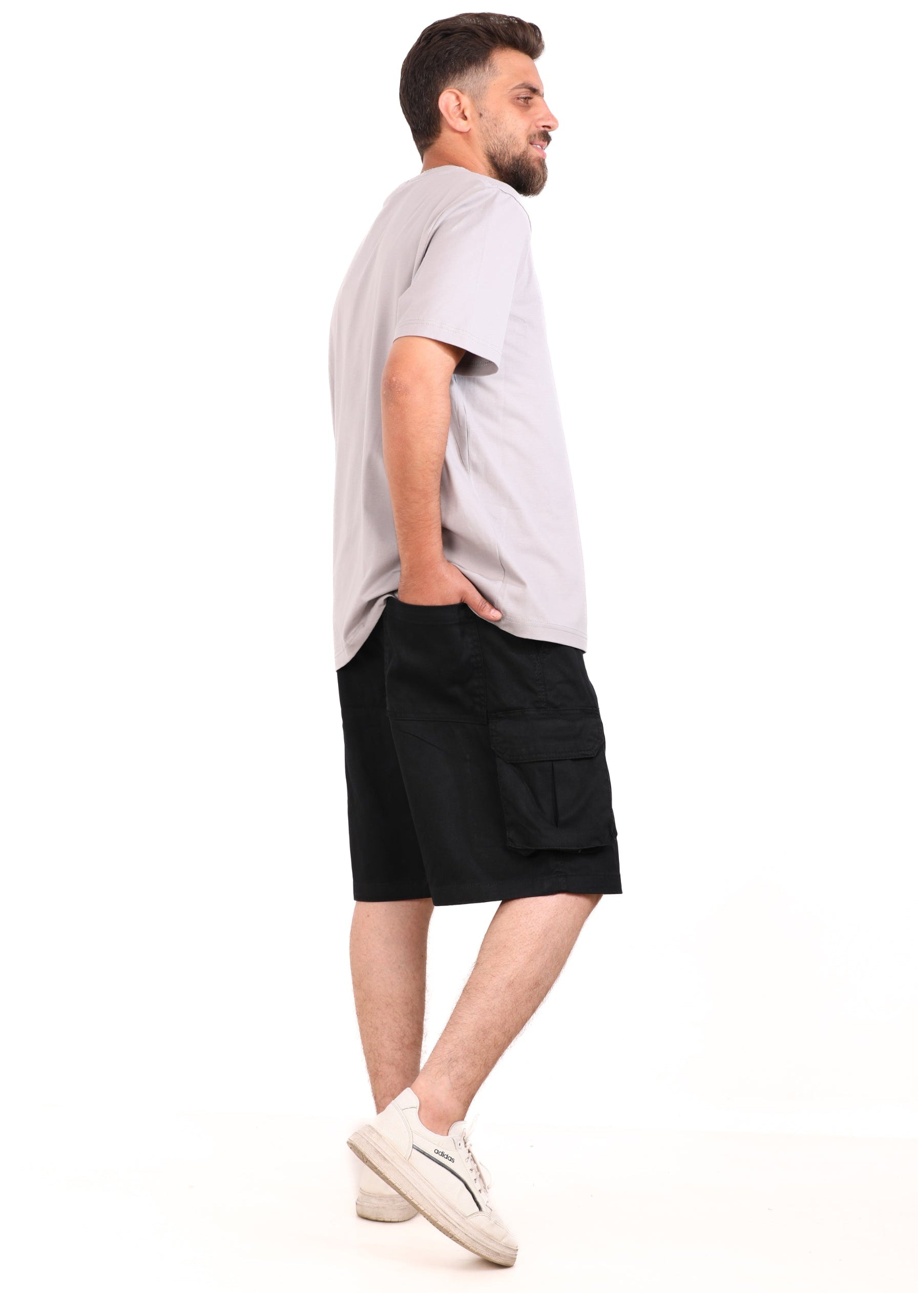 Gabardine Side Pocket Shorts