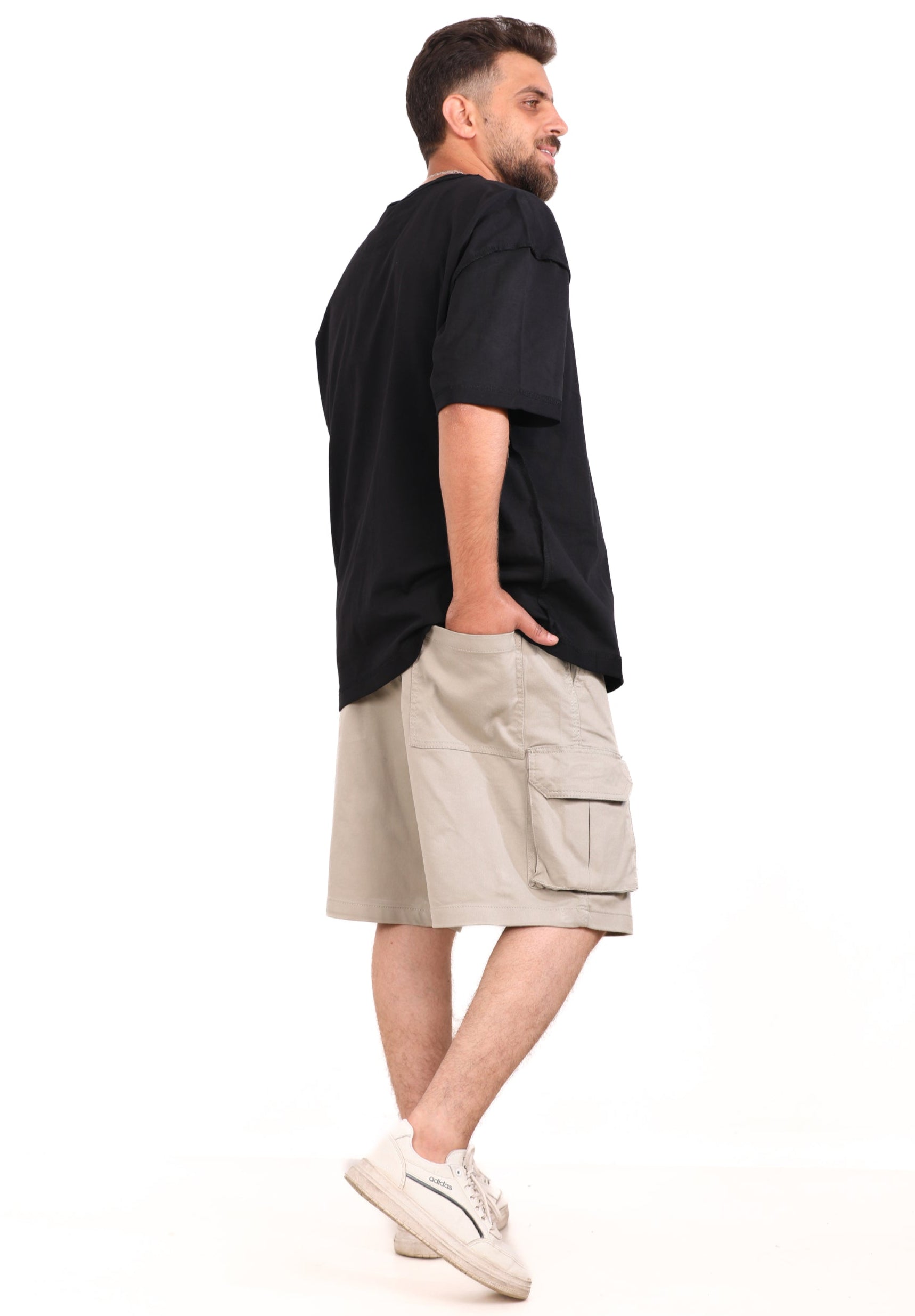 Gabardine Side Pocket Shorts