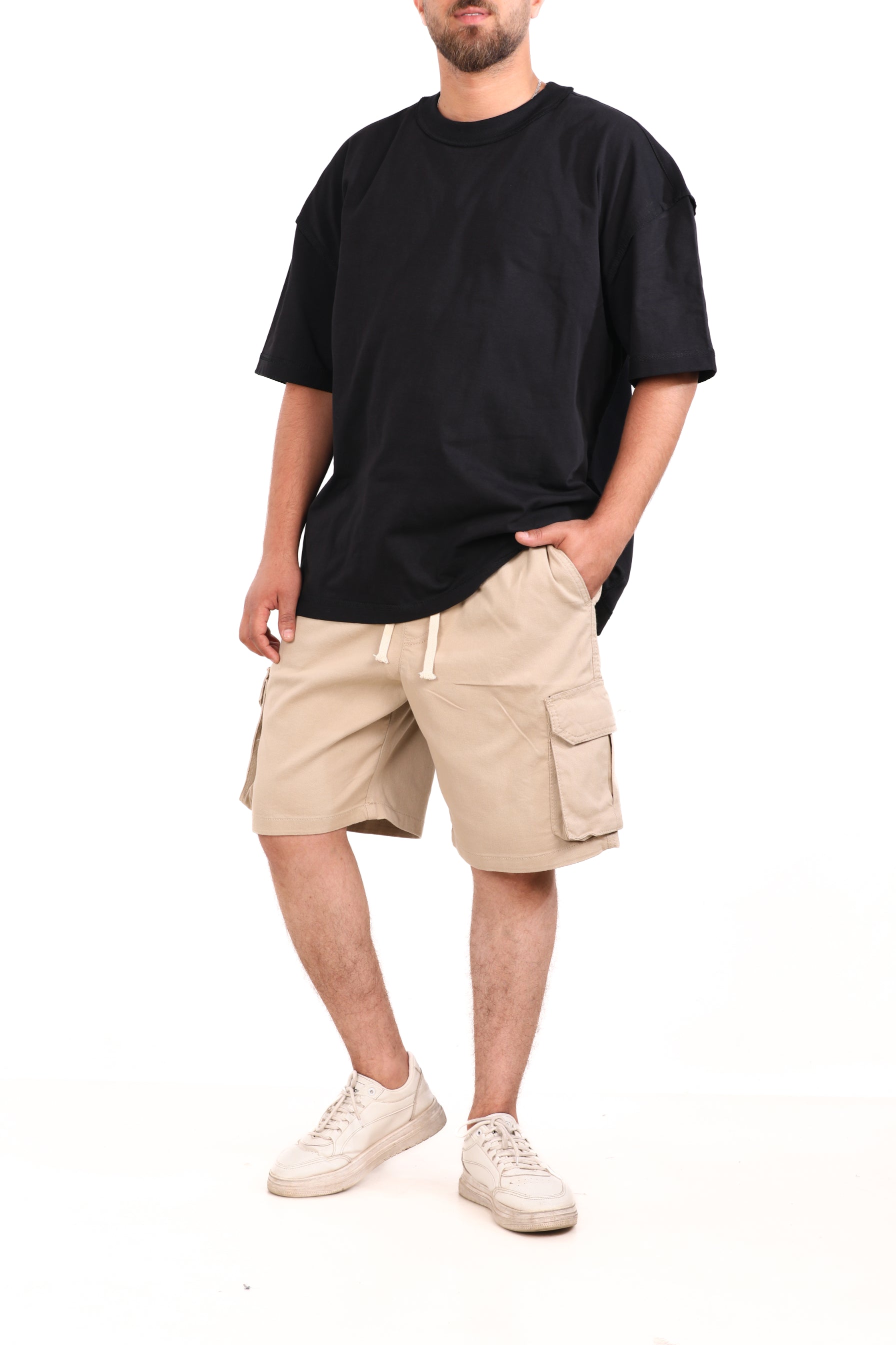 Gabardine Side Pocket Shorts