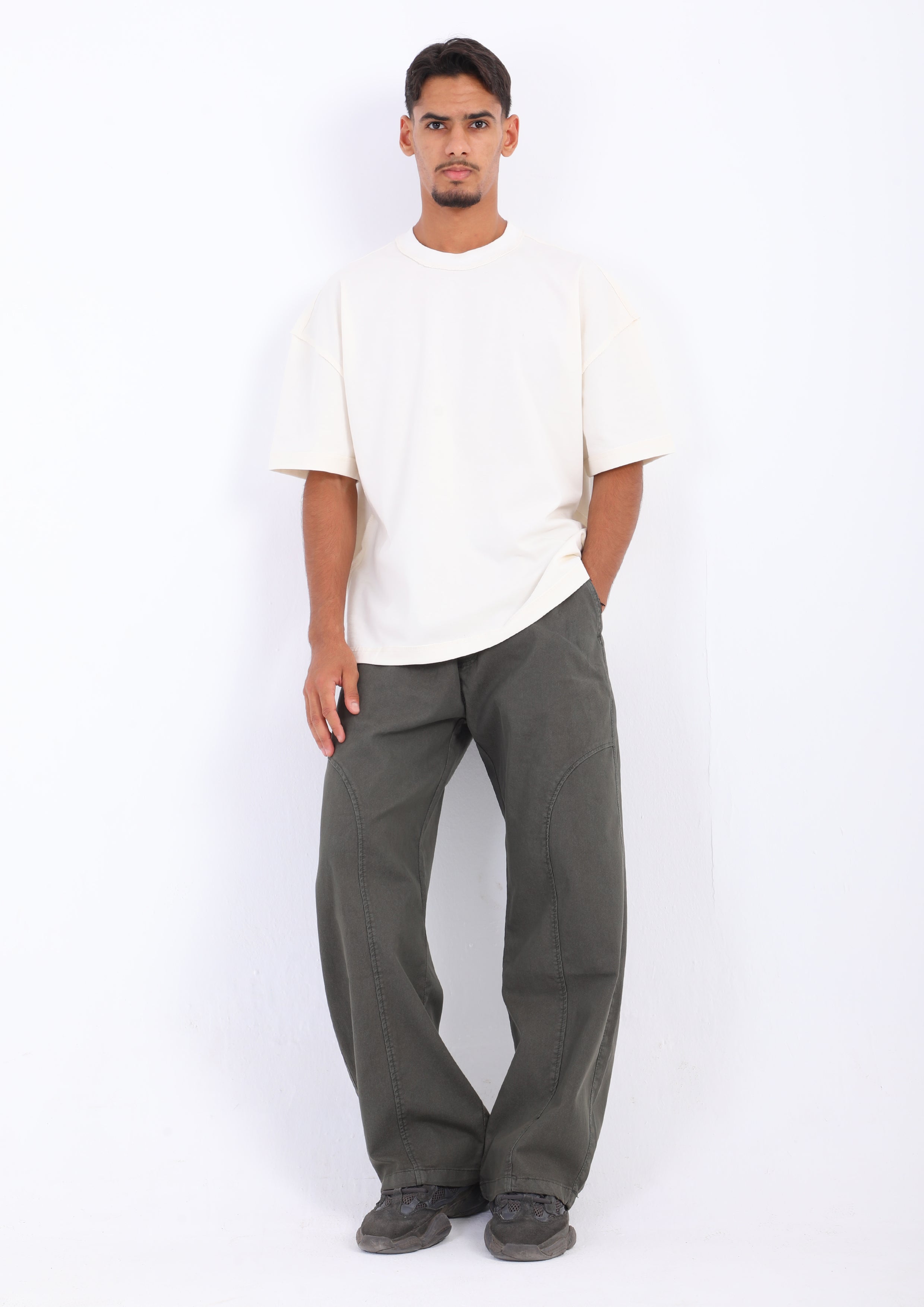 Gabardine Panel Pants