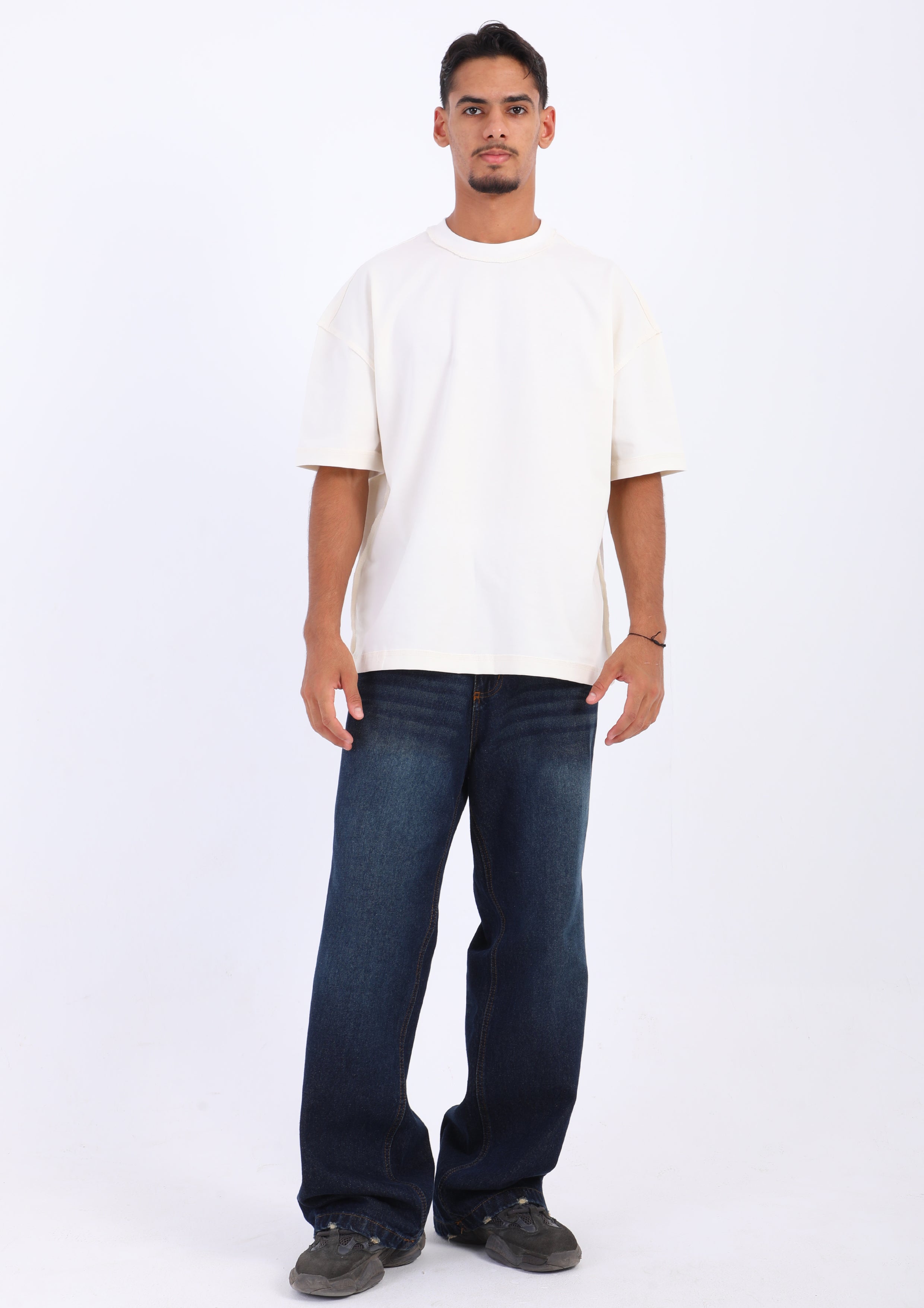 Dark Blue Wide Leg Jeans