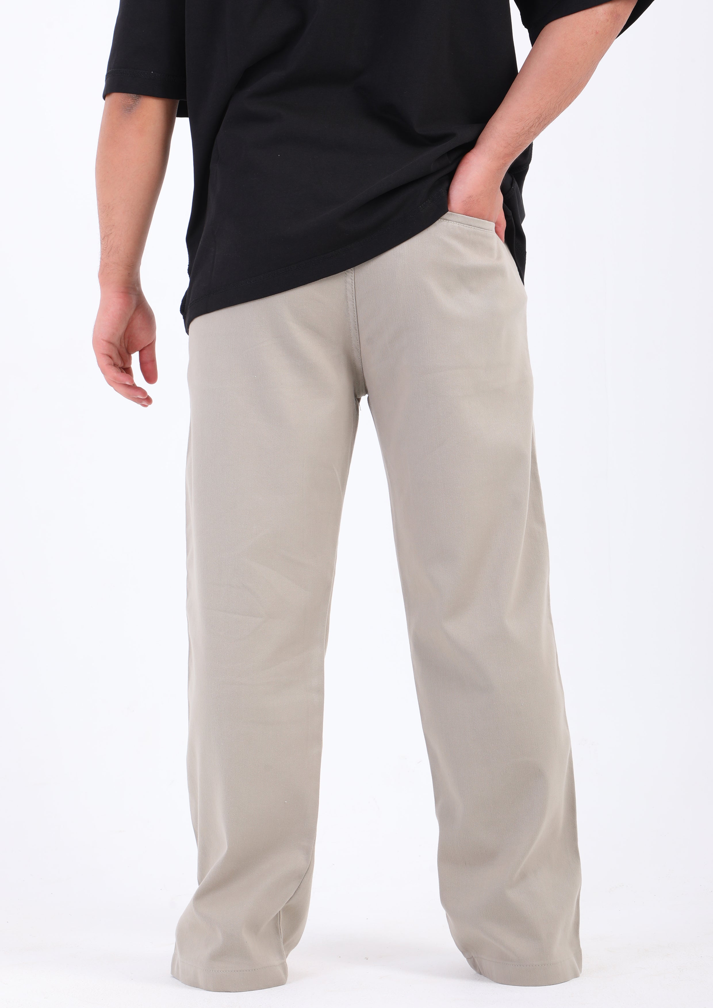 Gabardine Split Hem Pants