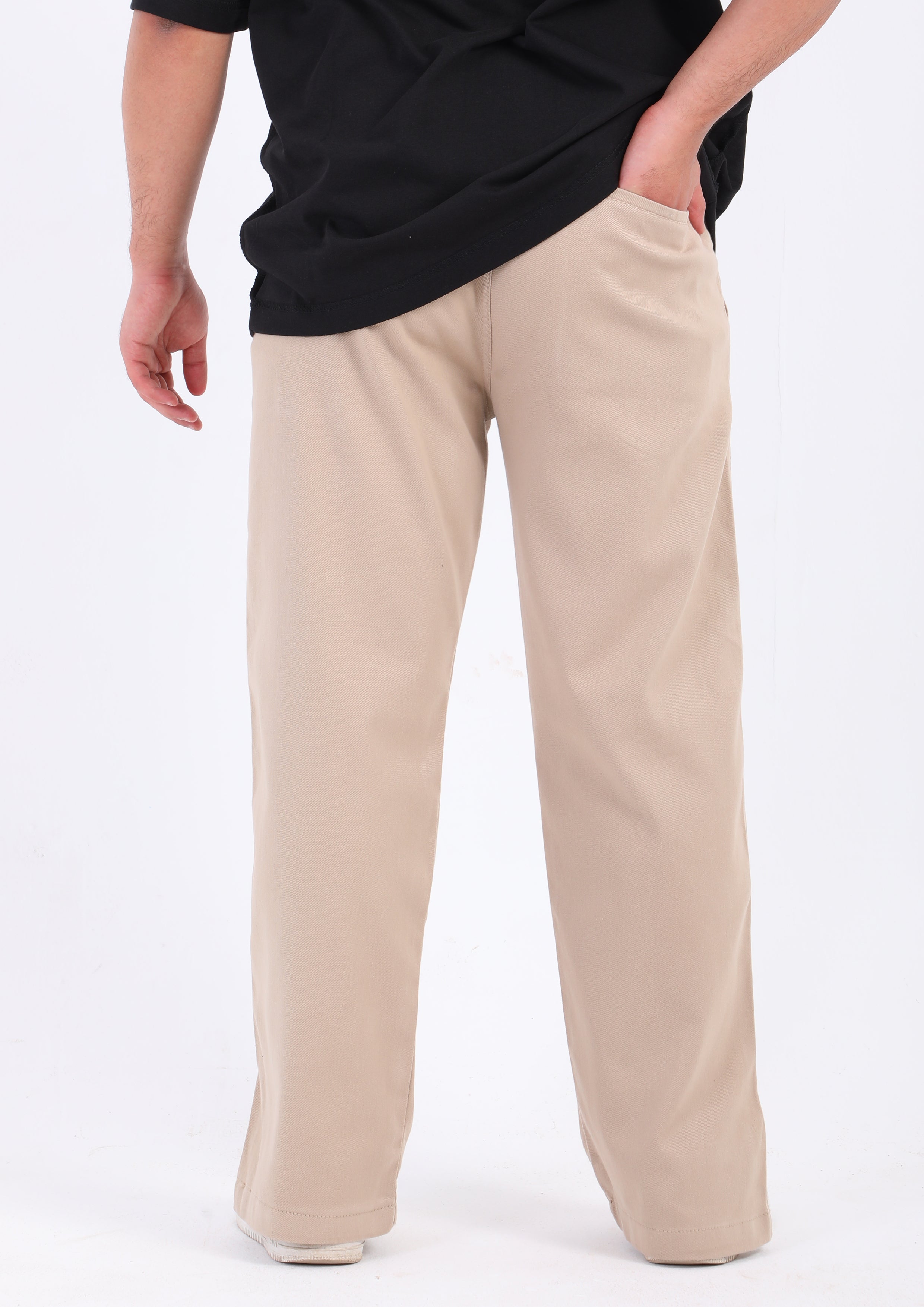 Gabardine Split Hem Pants