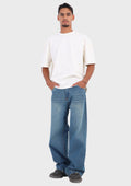 Mid Blue Wide Leg Jeans