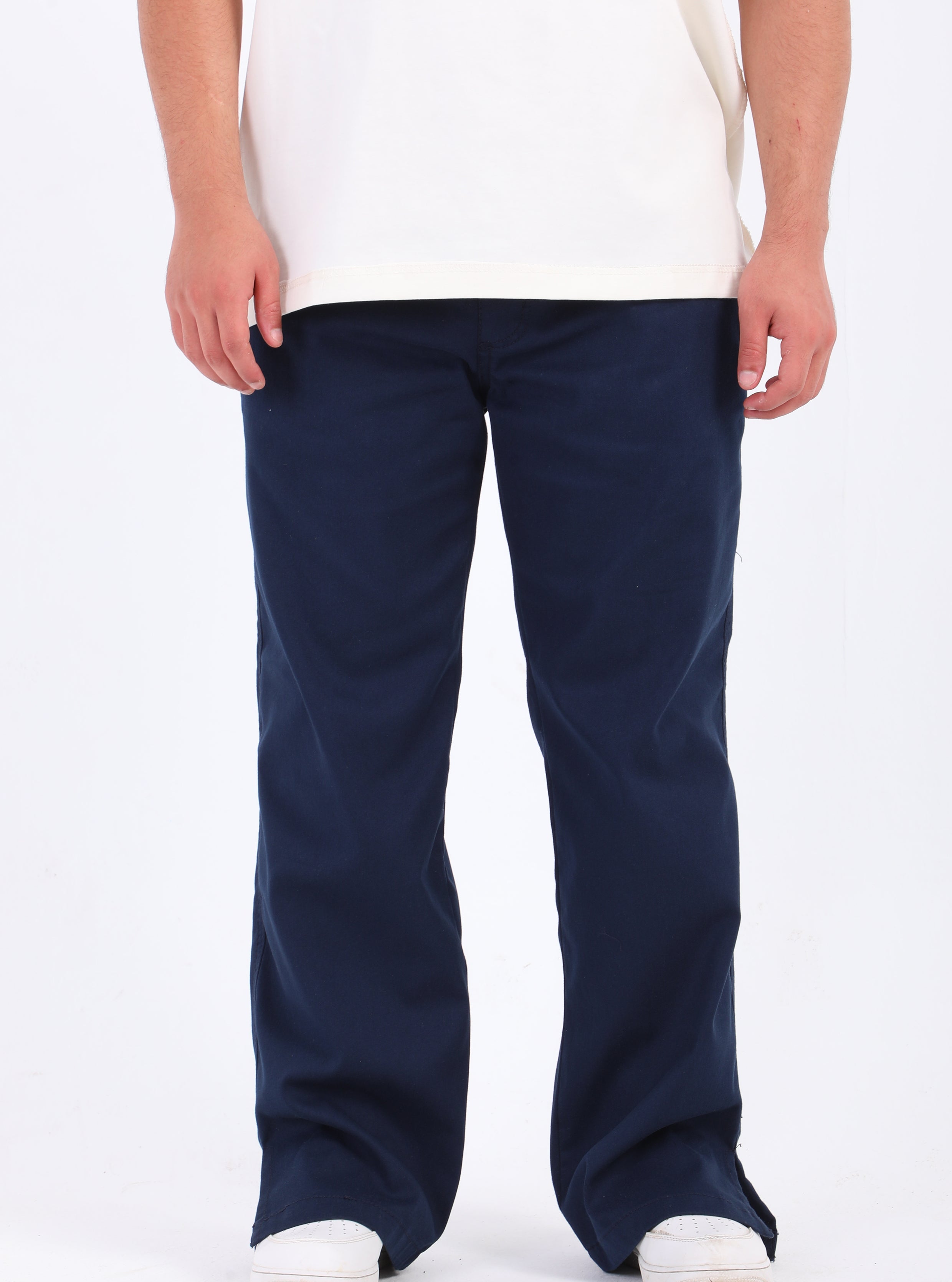 Gabardine Split Hem Pants