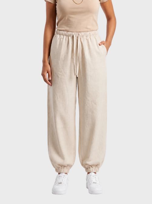 Beige Linen Pants