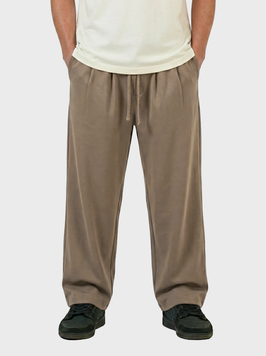 Pleated Relaxed Sweatpants