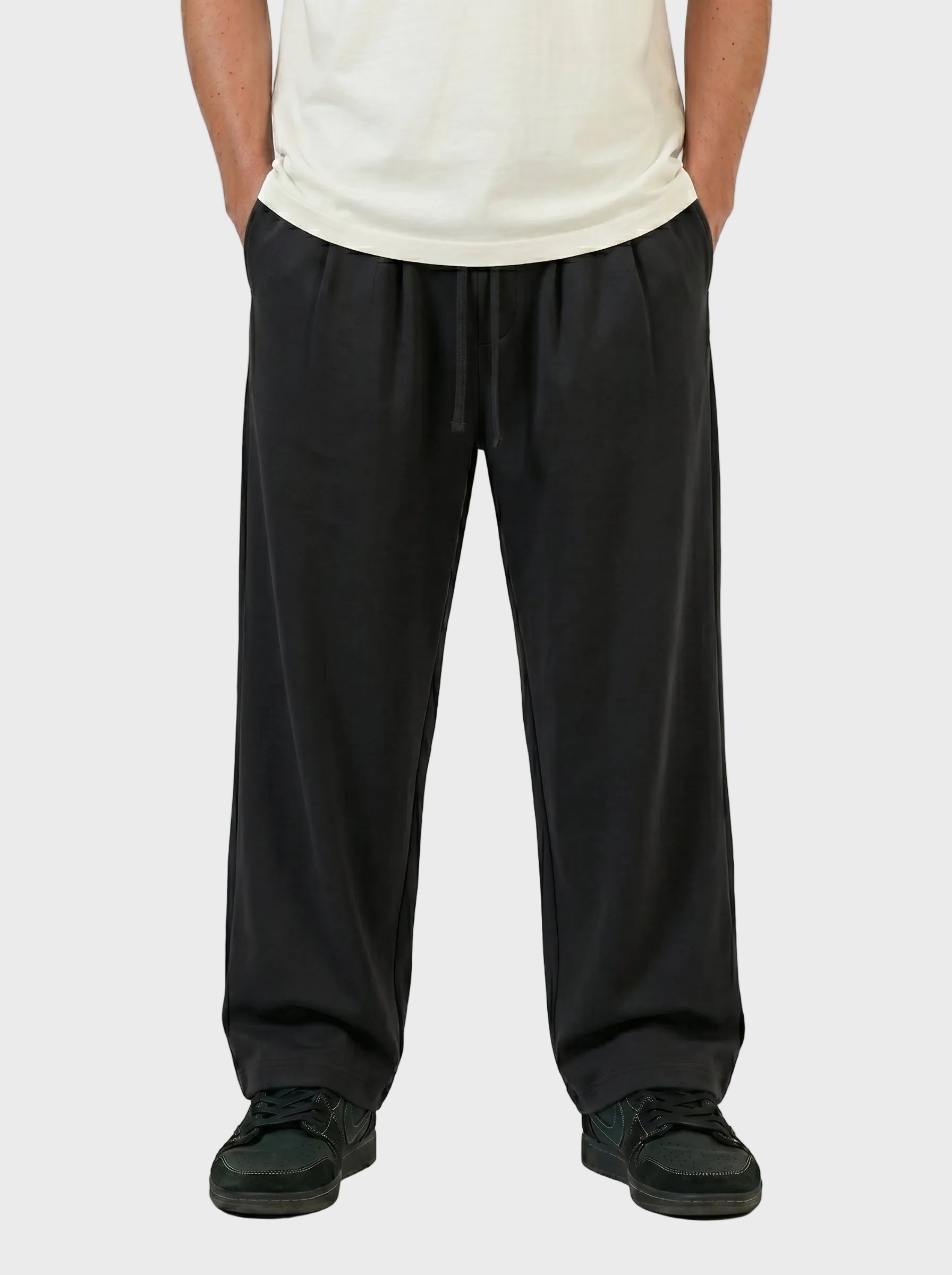Pleated Relaxed Sweatpants