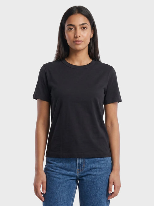 Black Half Sleeve Basic Top