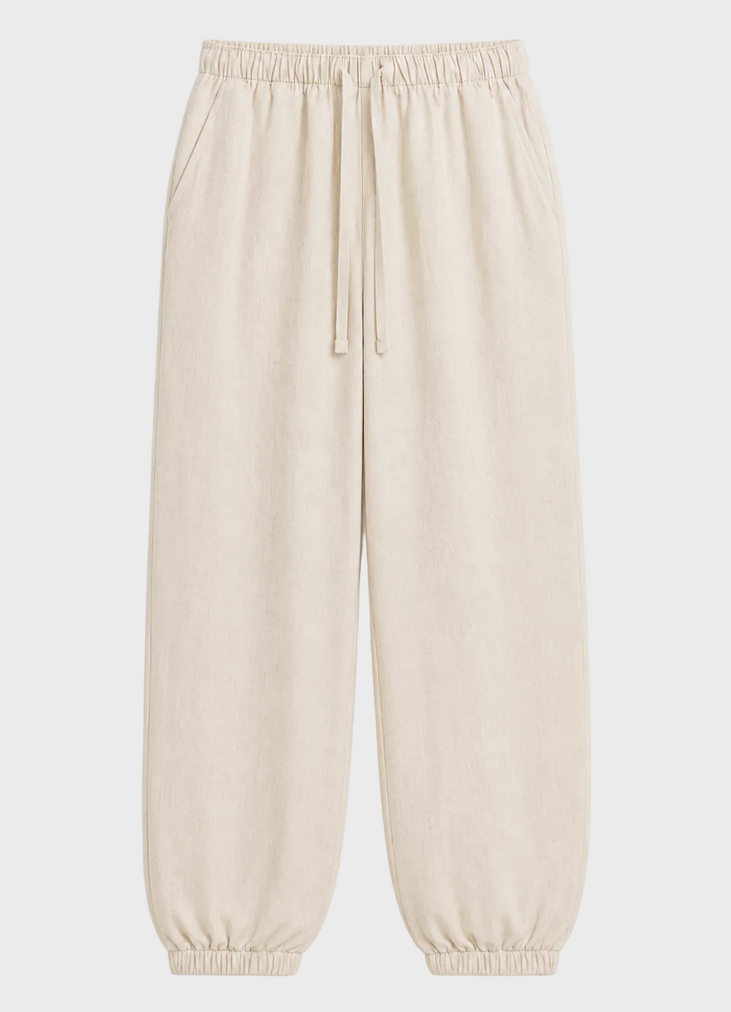 Beige Linen Pants