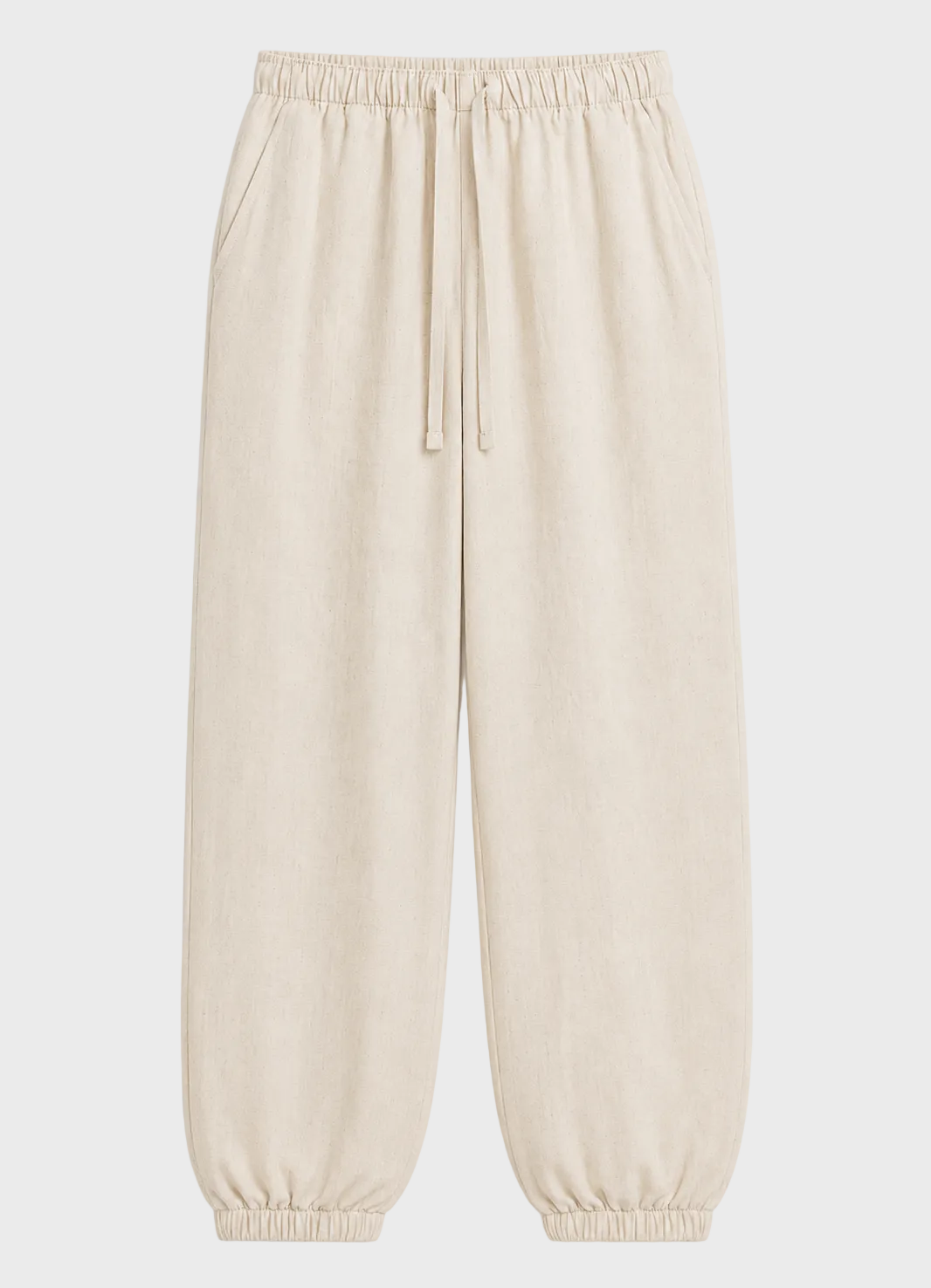 Beige Linen Pants