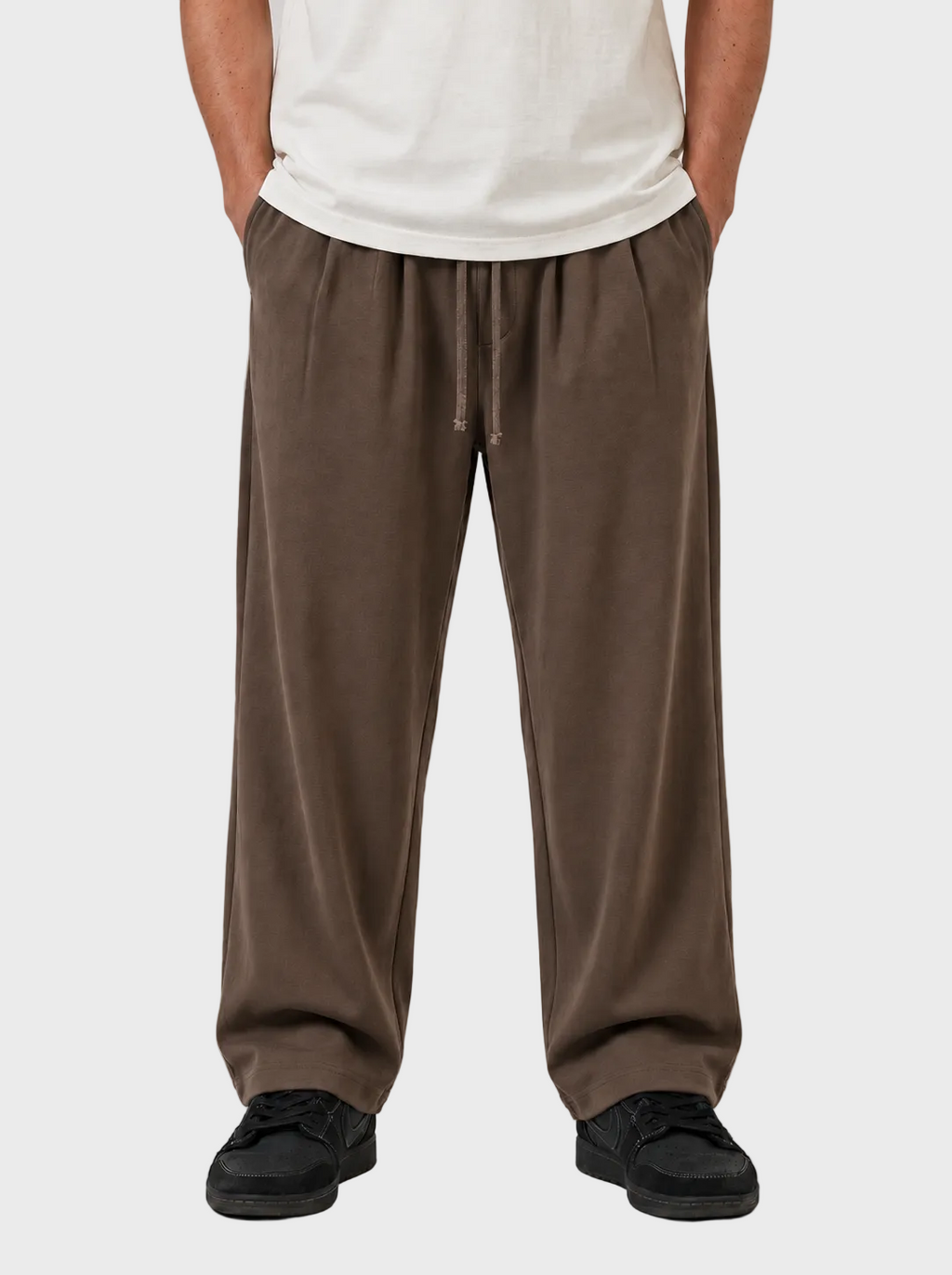 Pleated Relaxed Sweatpants