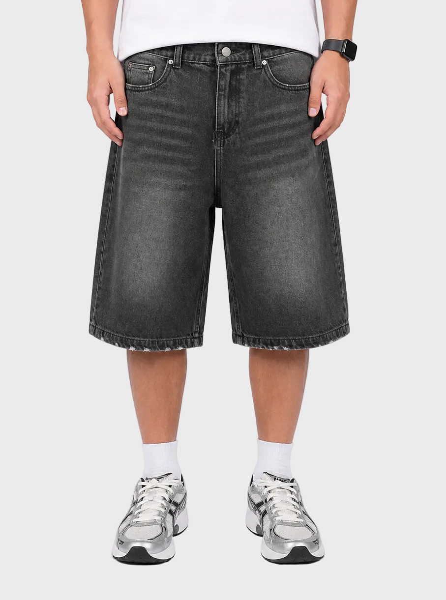 Washed Denim Jorts