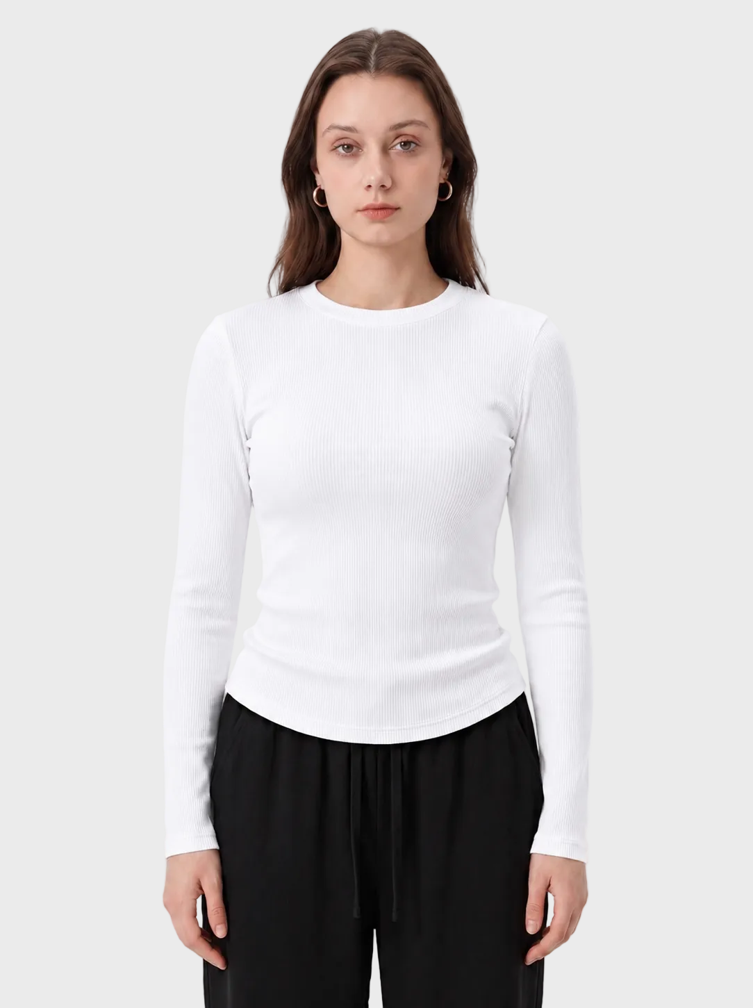 Long Sleeve Ribbed Shirt