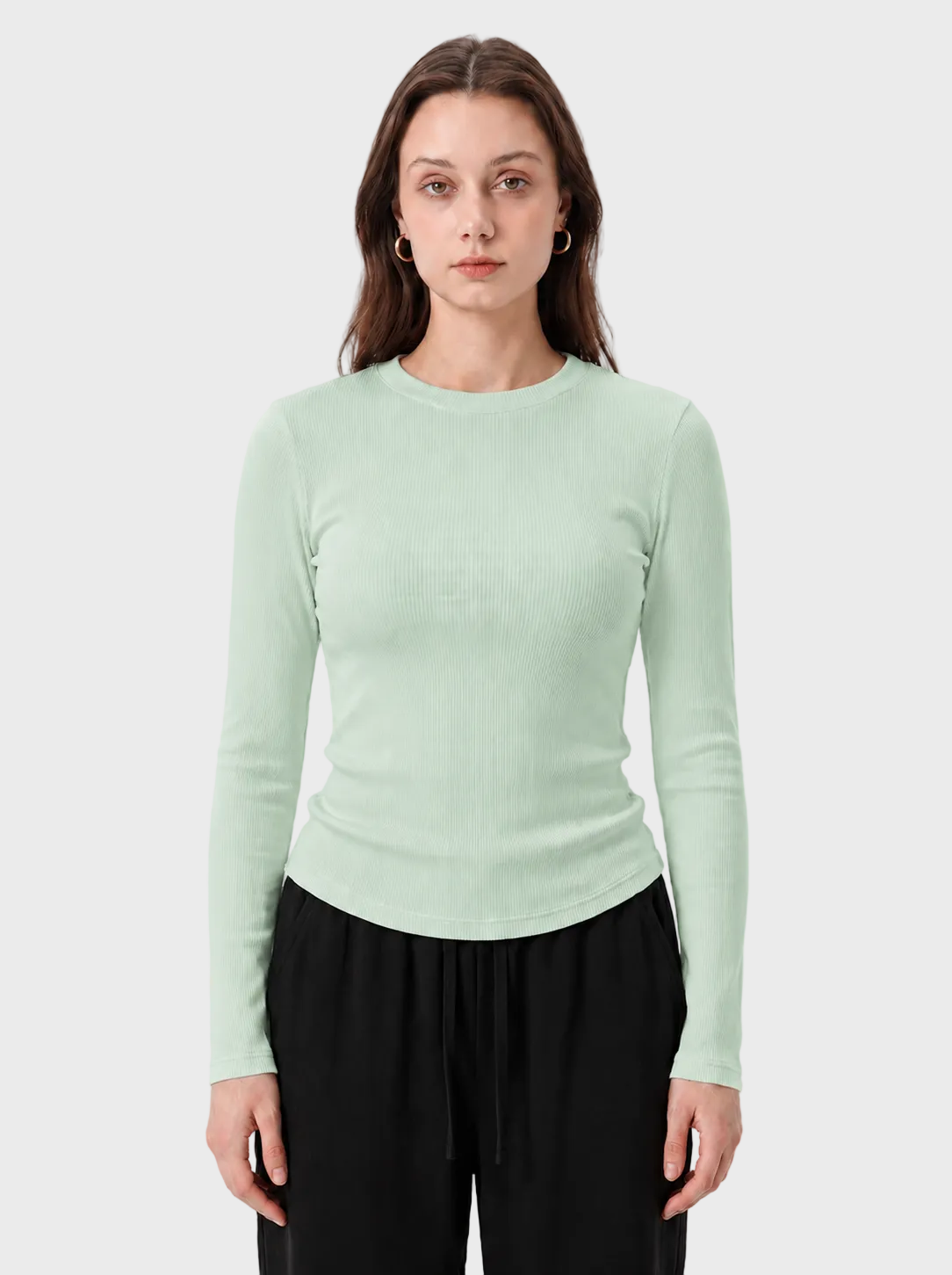 Long Sleeve Ribbed Shirt