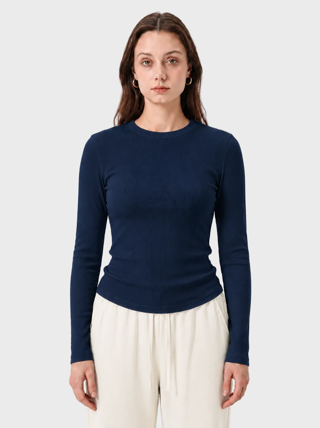 Long Sleeve Ribbed Shirt