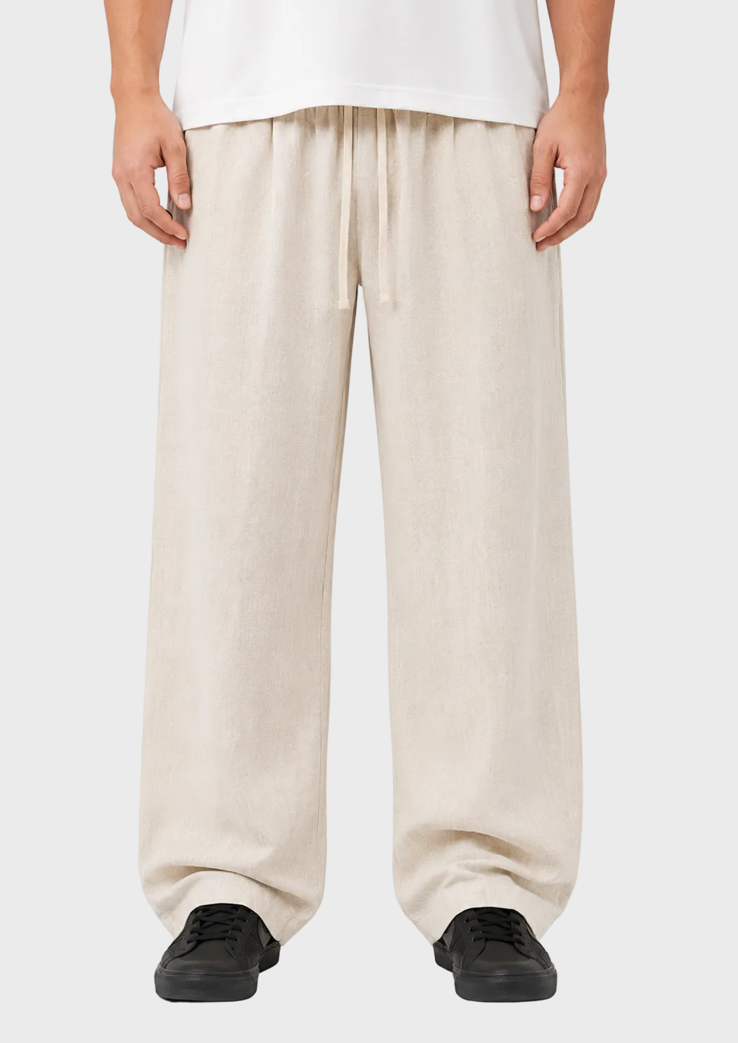 Pleated Linen Pants