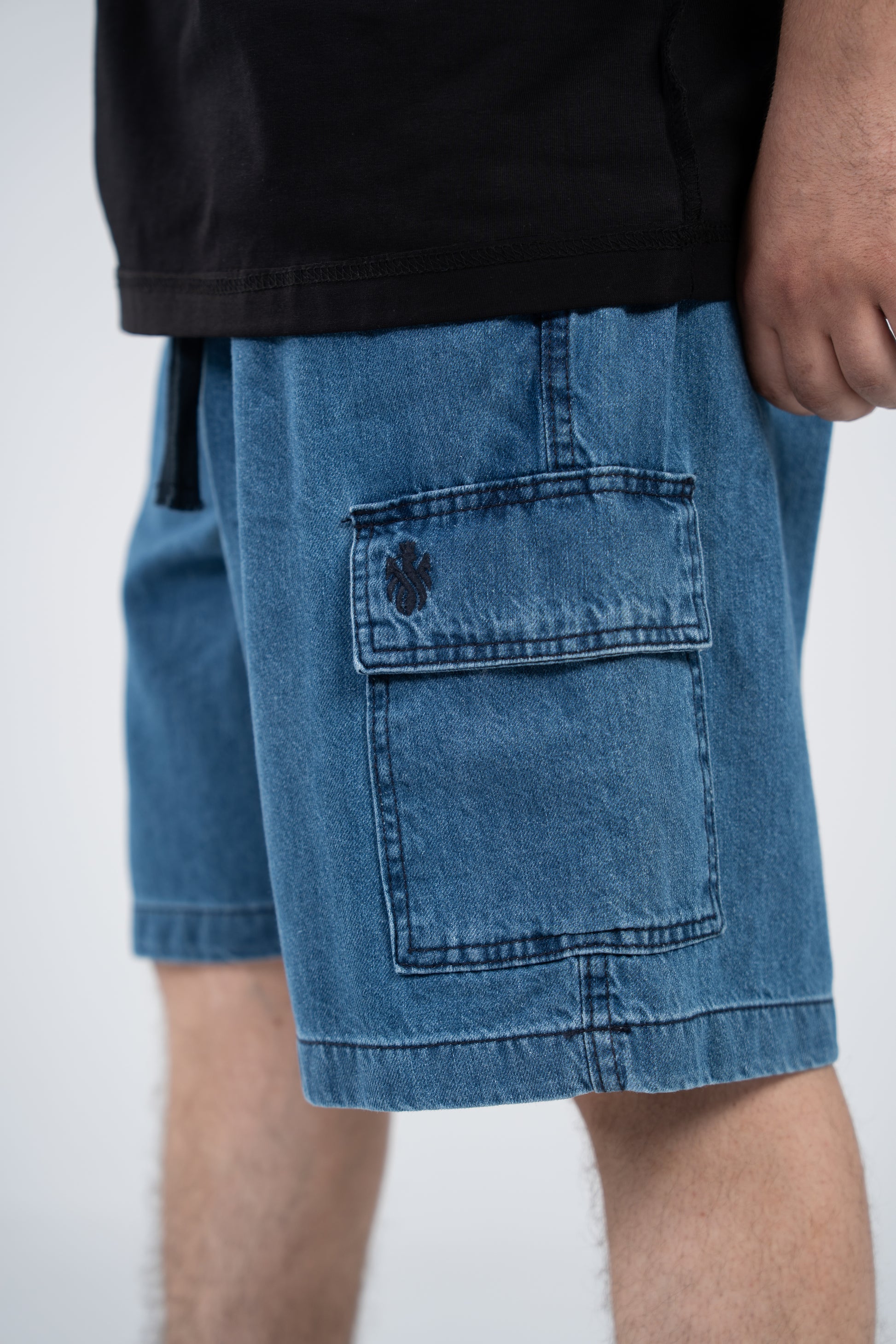 Light Blue Jeans Shorts