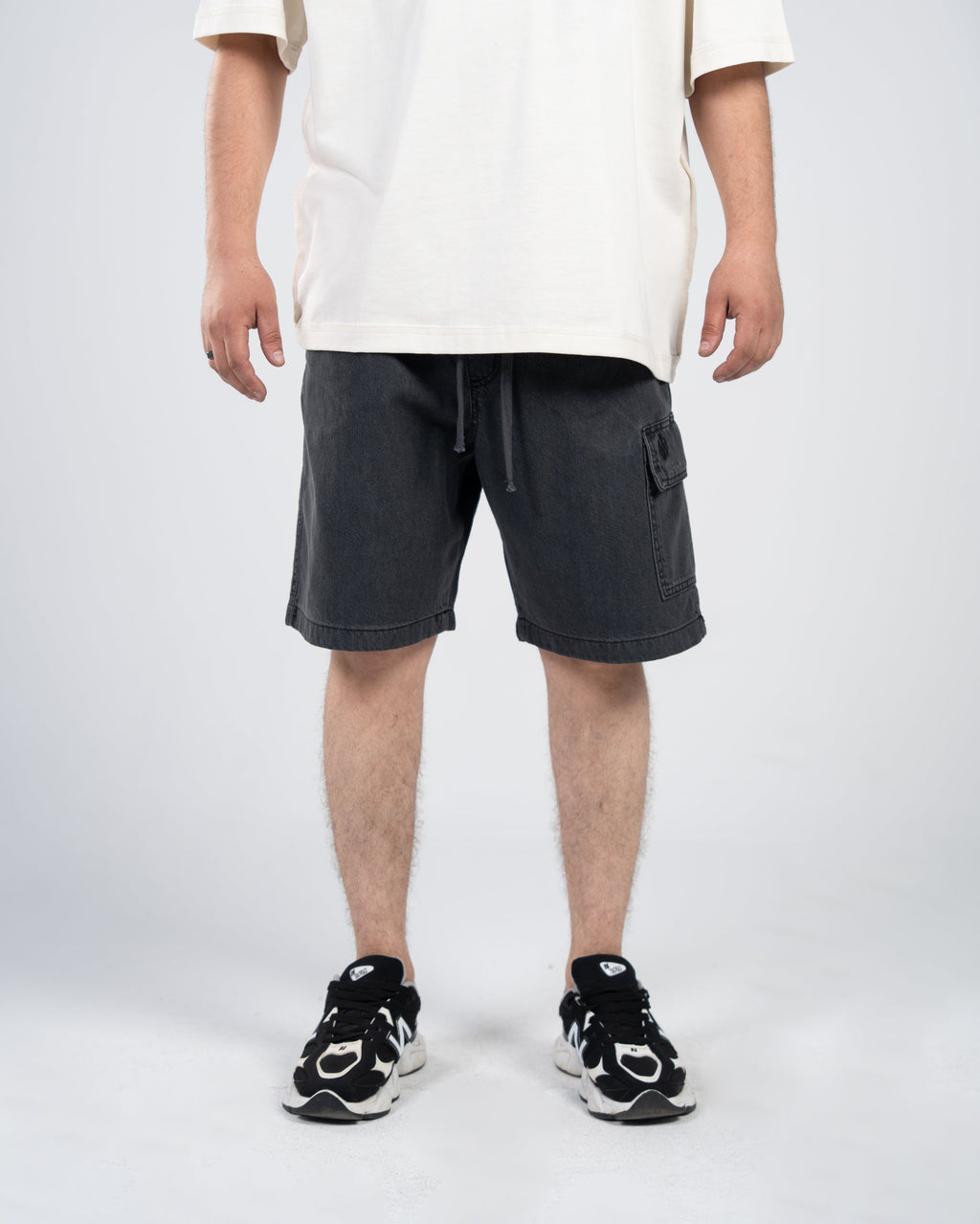 Gray Jeans Shorts