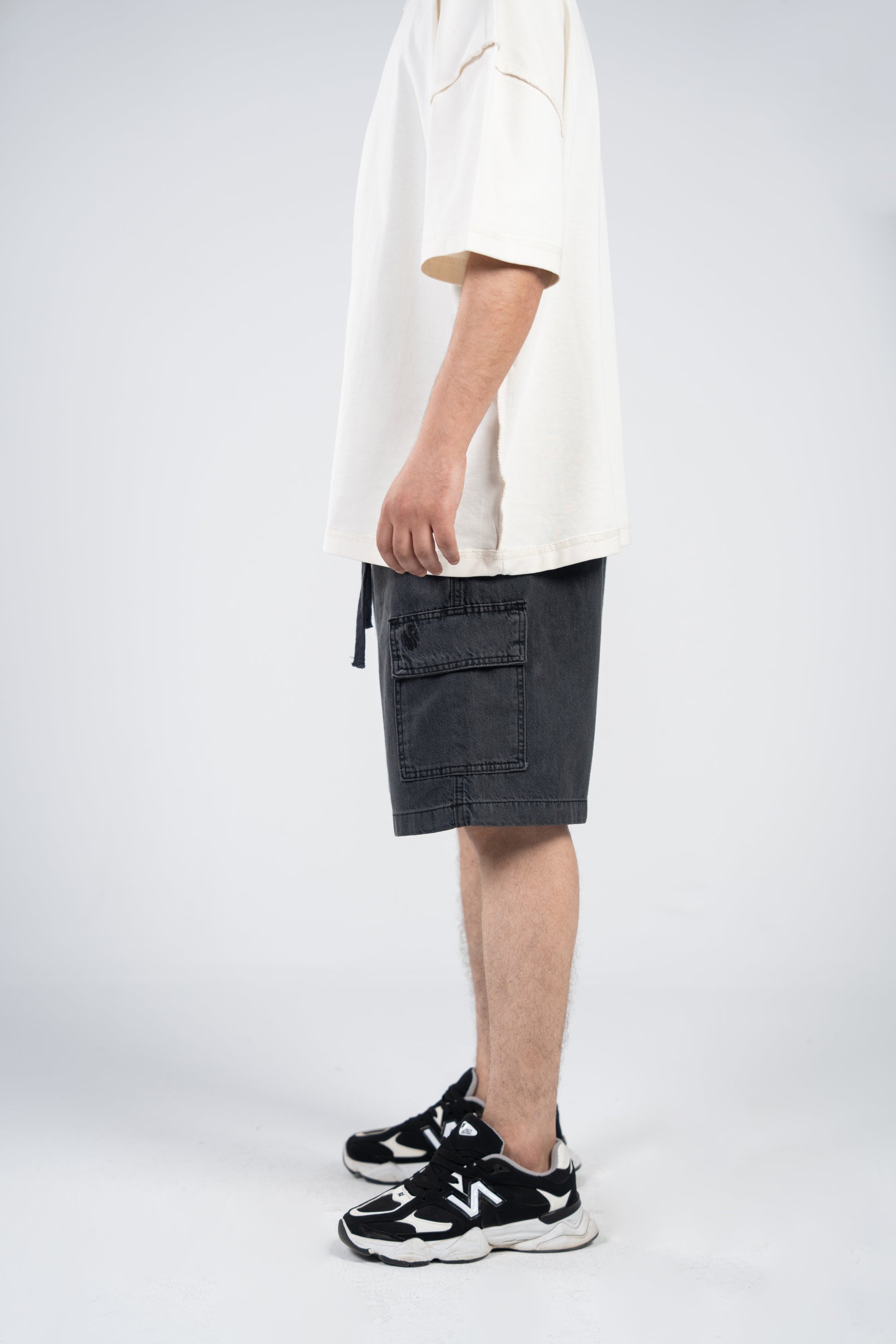 Gray Jeans Shorts