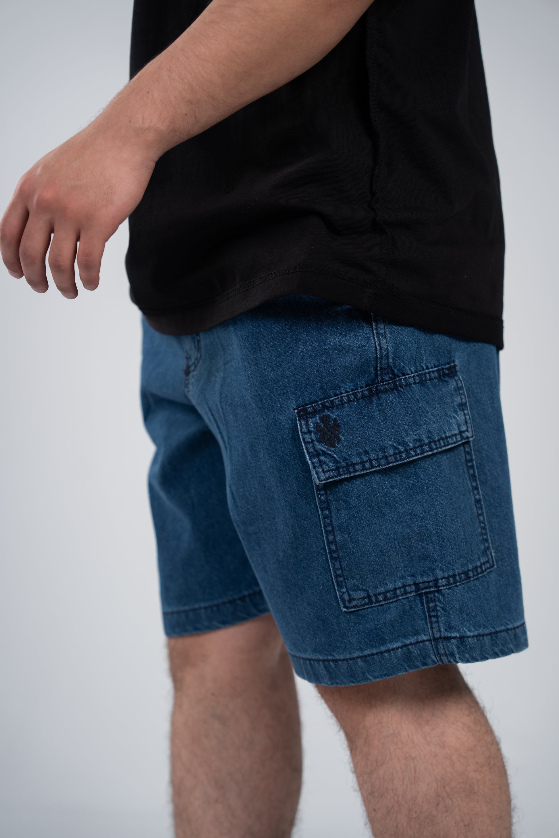 Navy Jeans Shorts