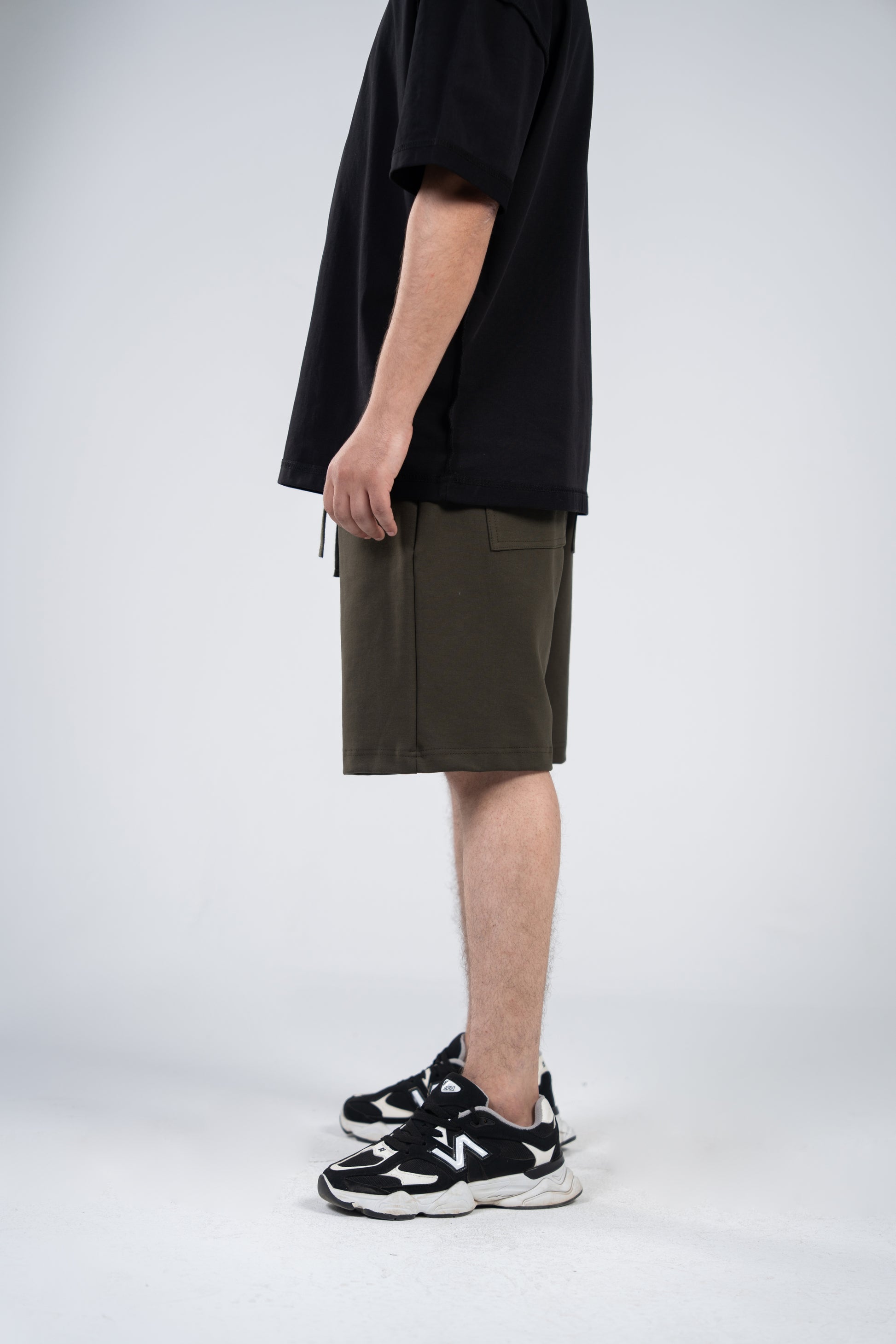 Olive Plain Shorts