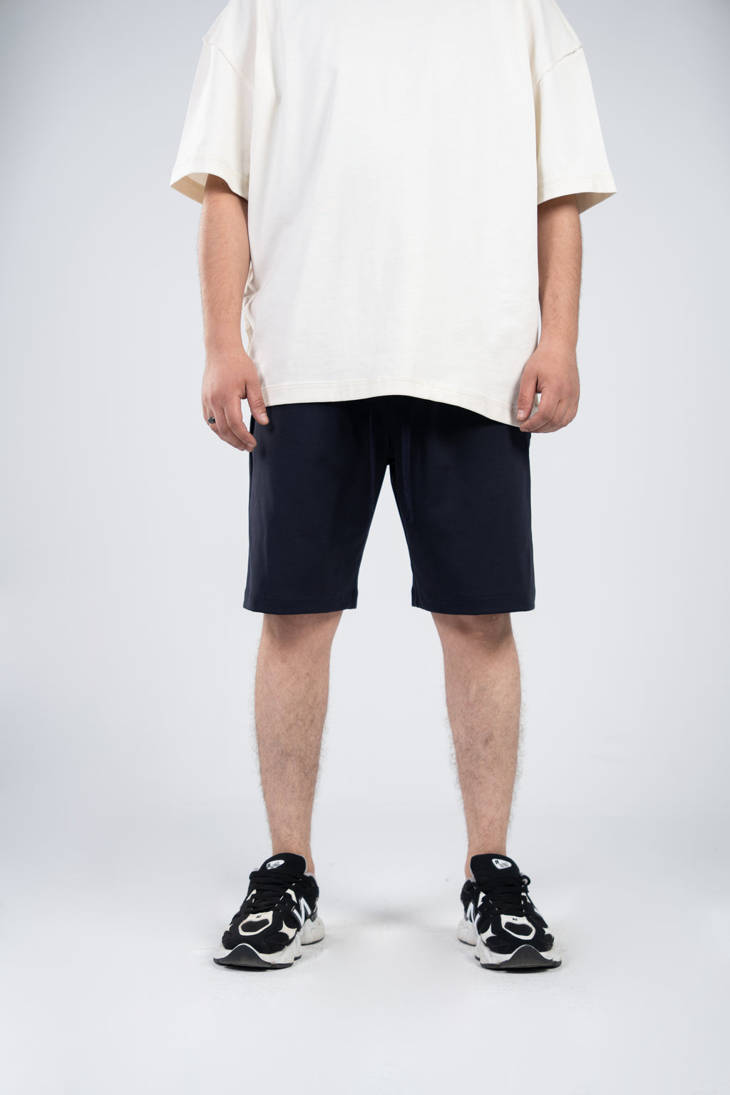 Navy Pocket Print Shorts