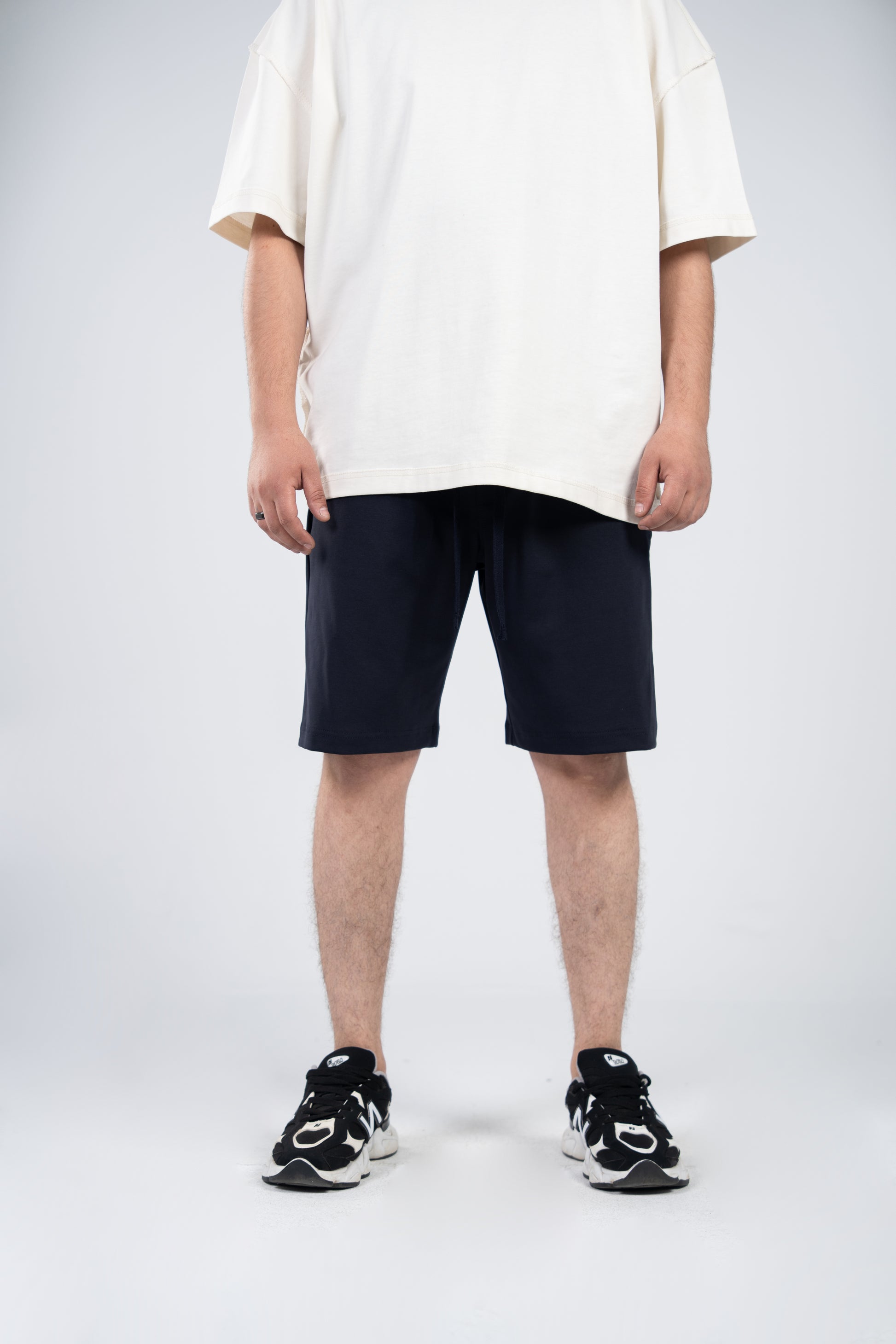 Navy Pocket Print Shorts