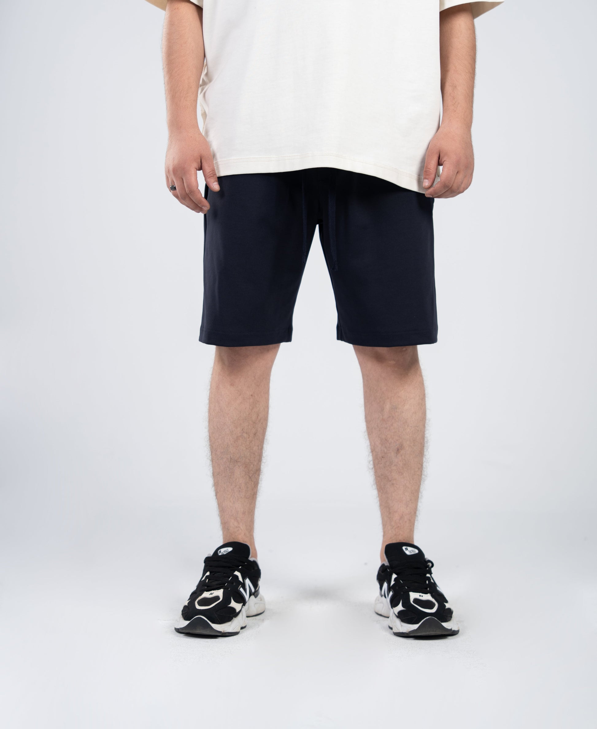 Navy Plain Shorts