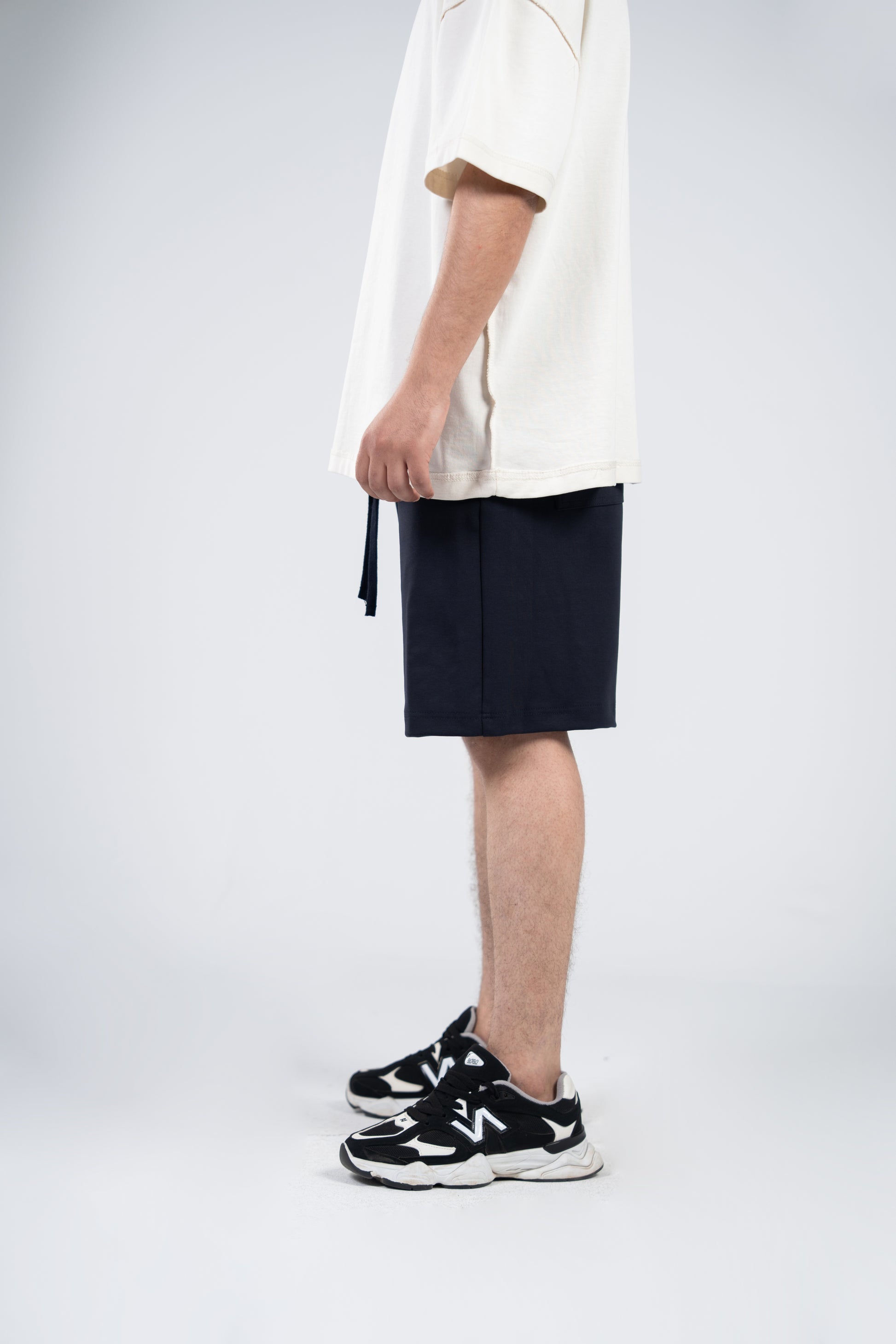 Navy Plain Shorts