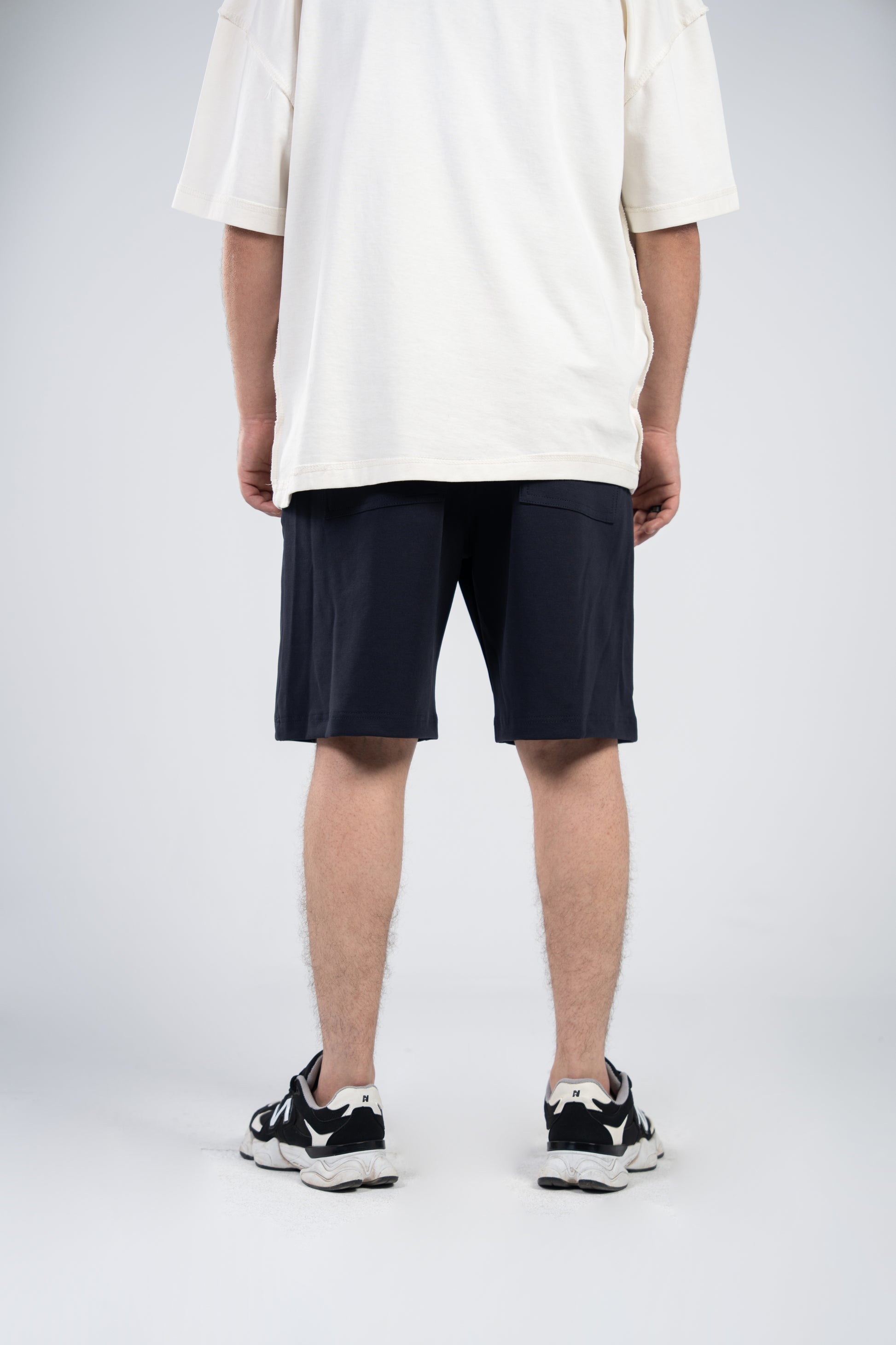 Navy Pocket Print Shorts