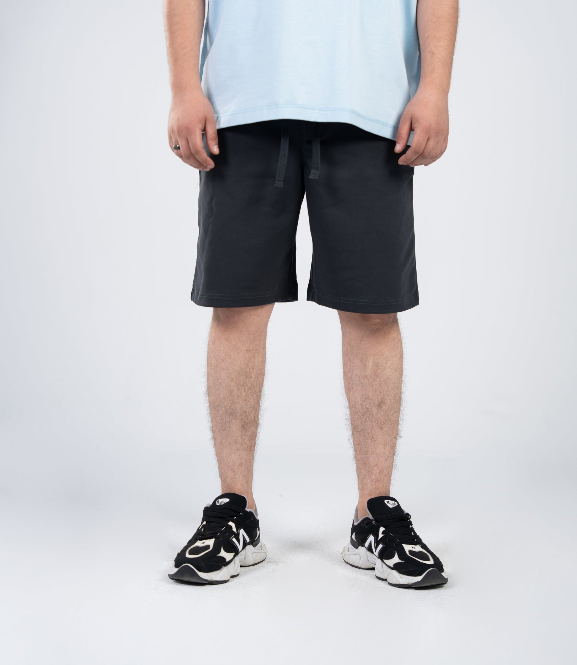 Gray Plain Shorts