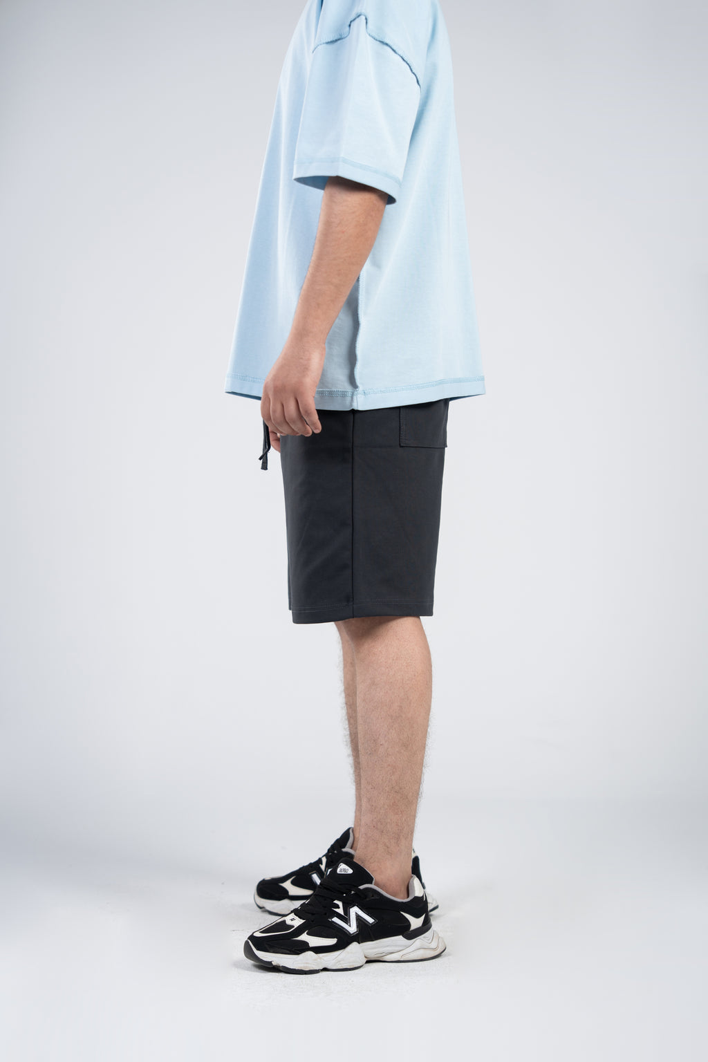 Gray Plain Shorts