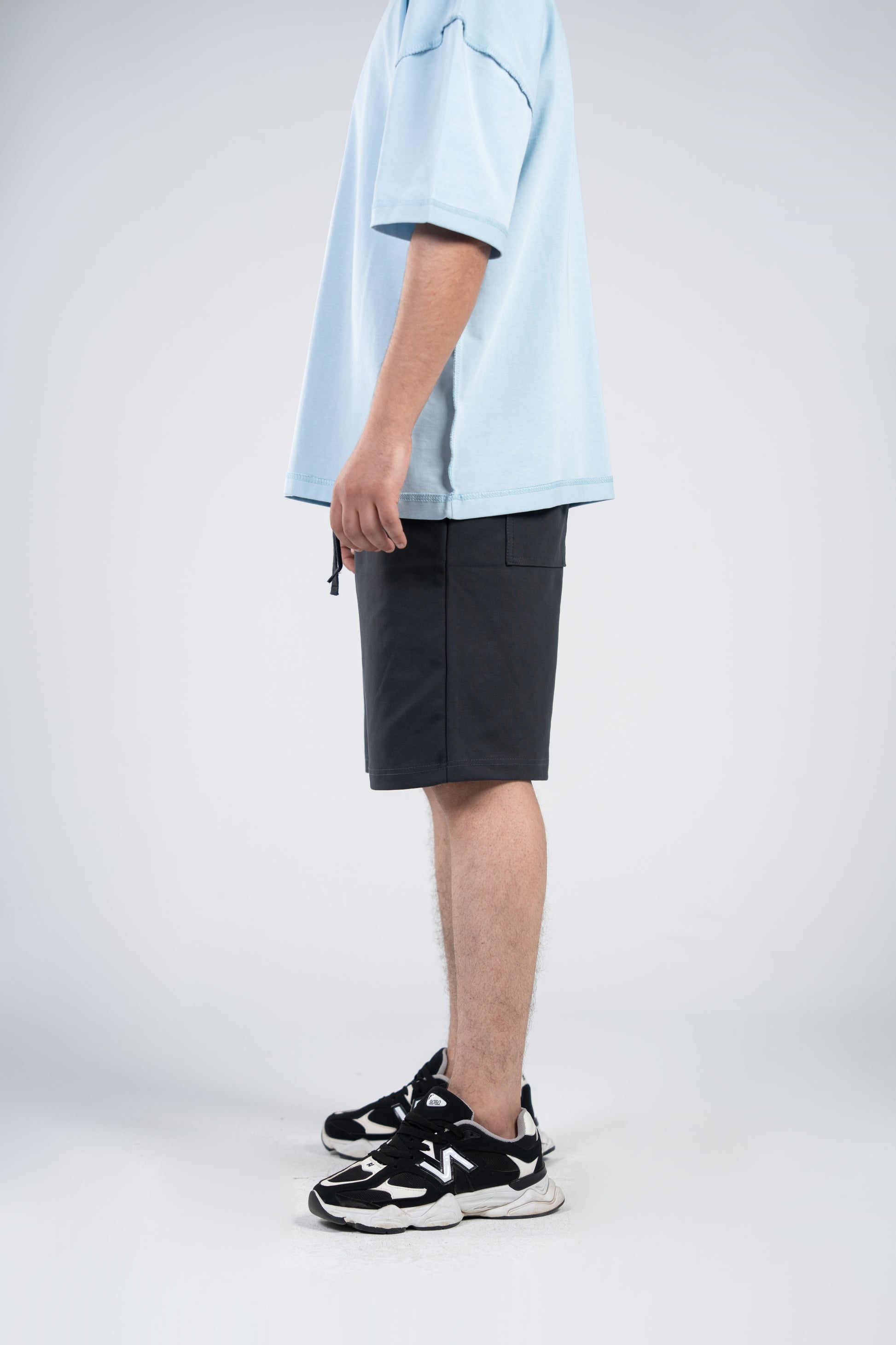Gray Plain Shorts