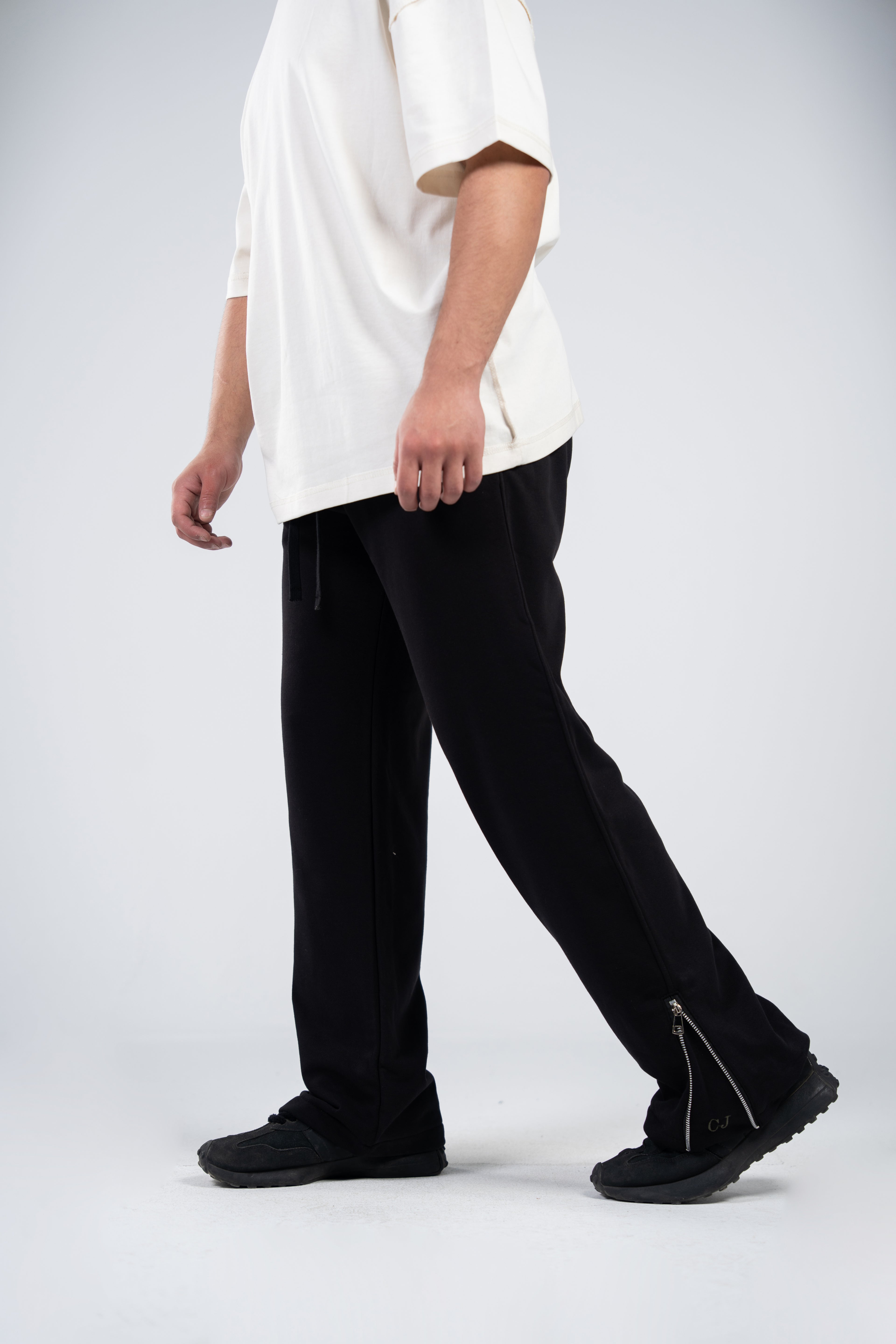 Cotton Zip Pants