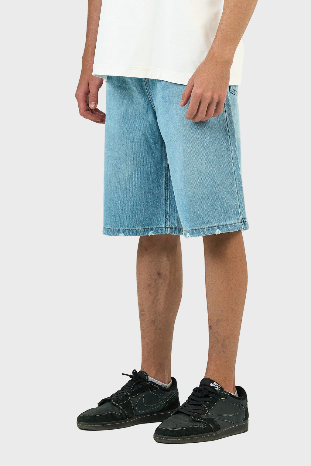 Washed Denim Jorts