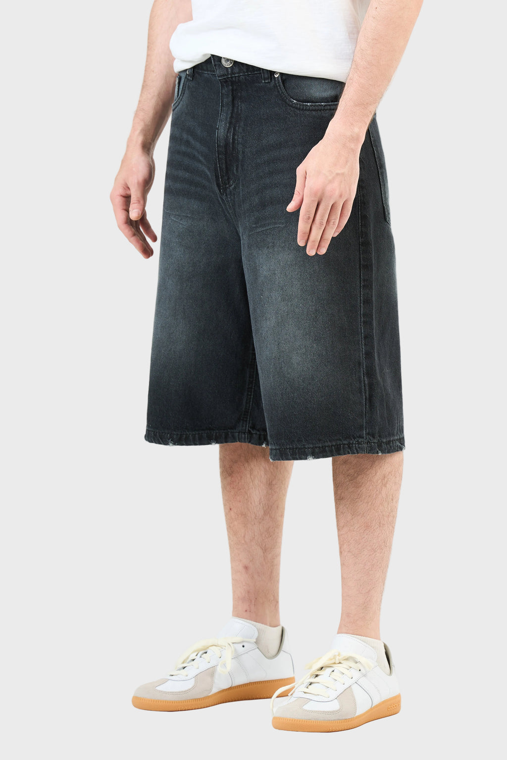 Washed Denim Jorts
