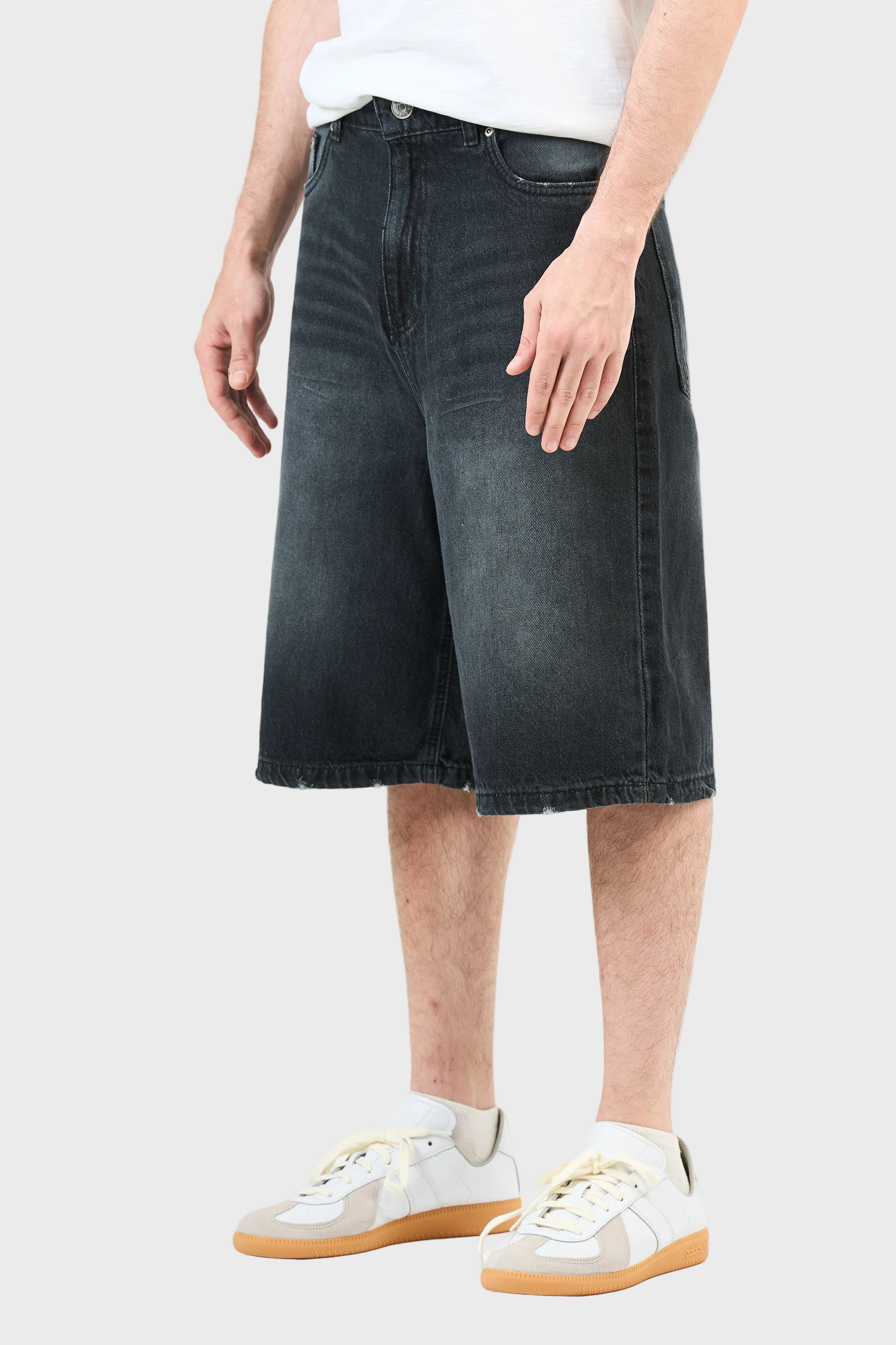 Washed Denim Jorts