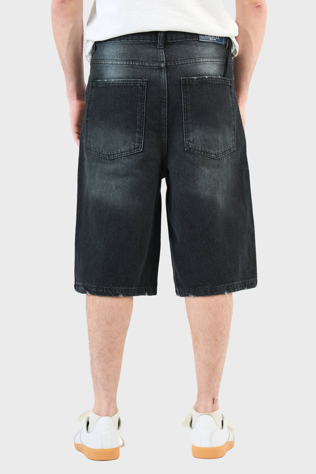 Washed Denim Jorts