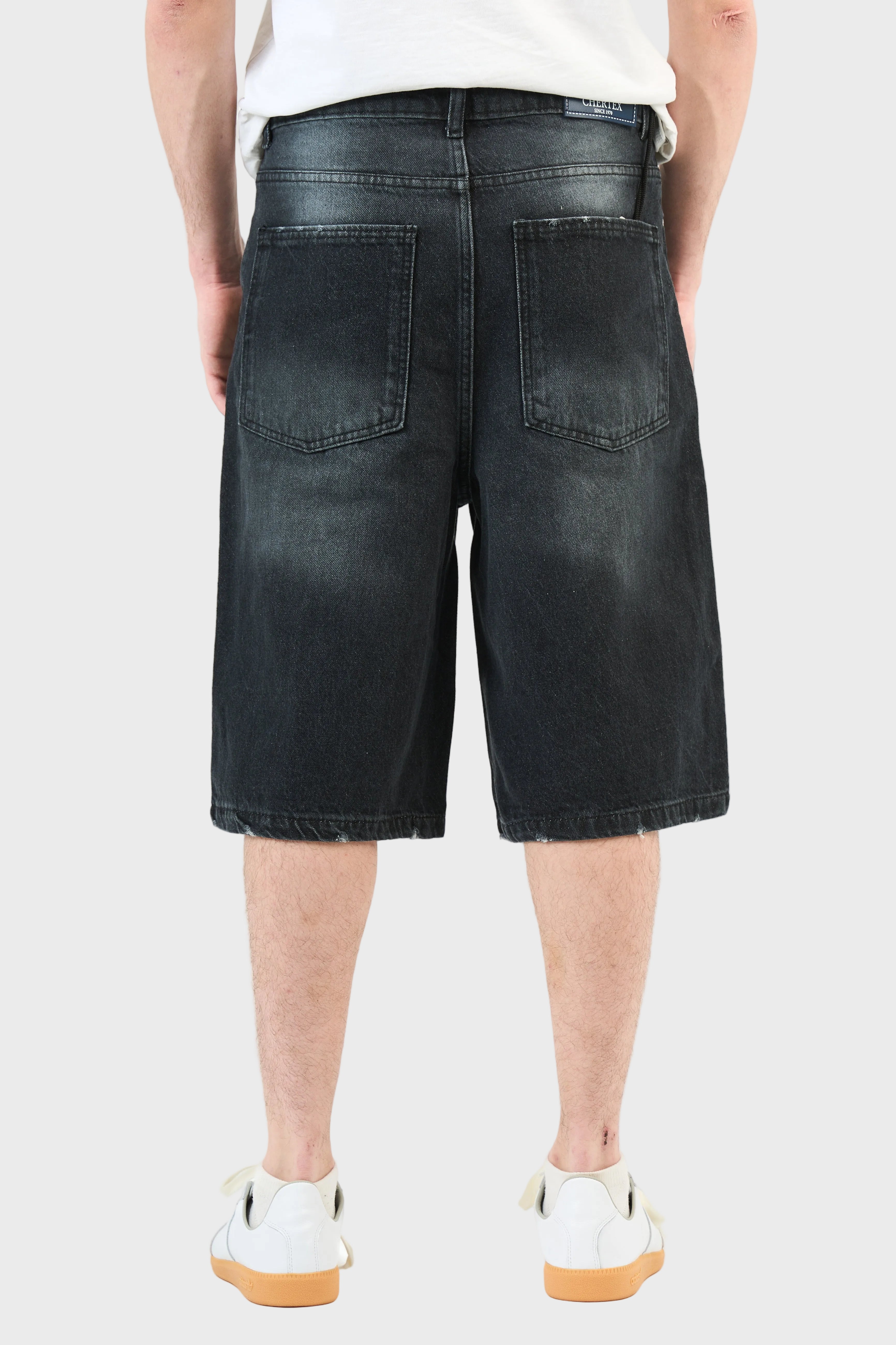 Washed Denim Jorts